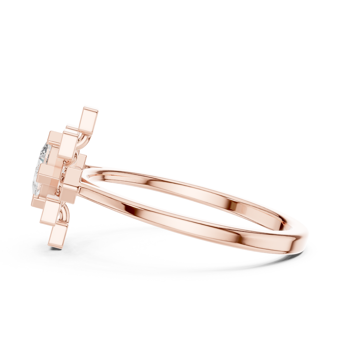 Slim gold toe ring with modern style.