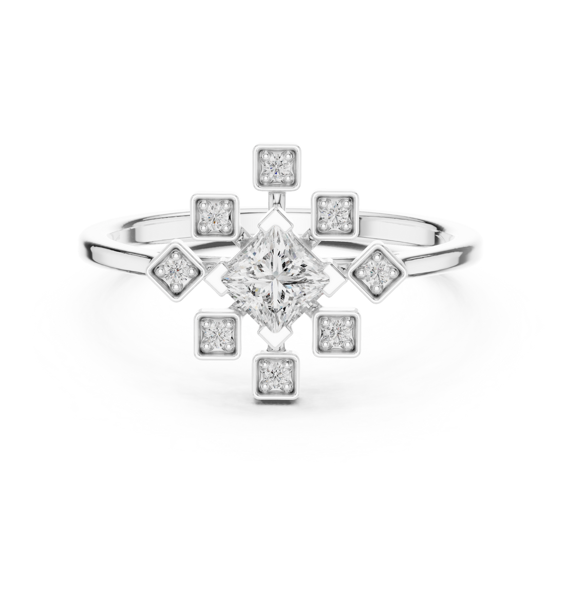 Multi-layer ring with stacked band design.