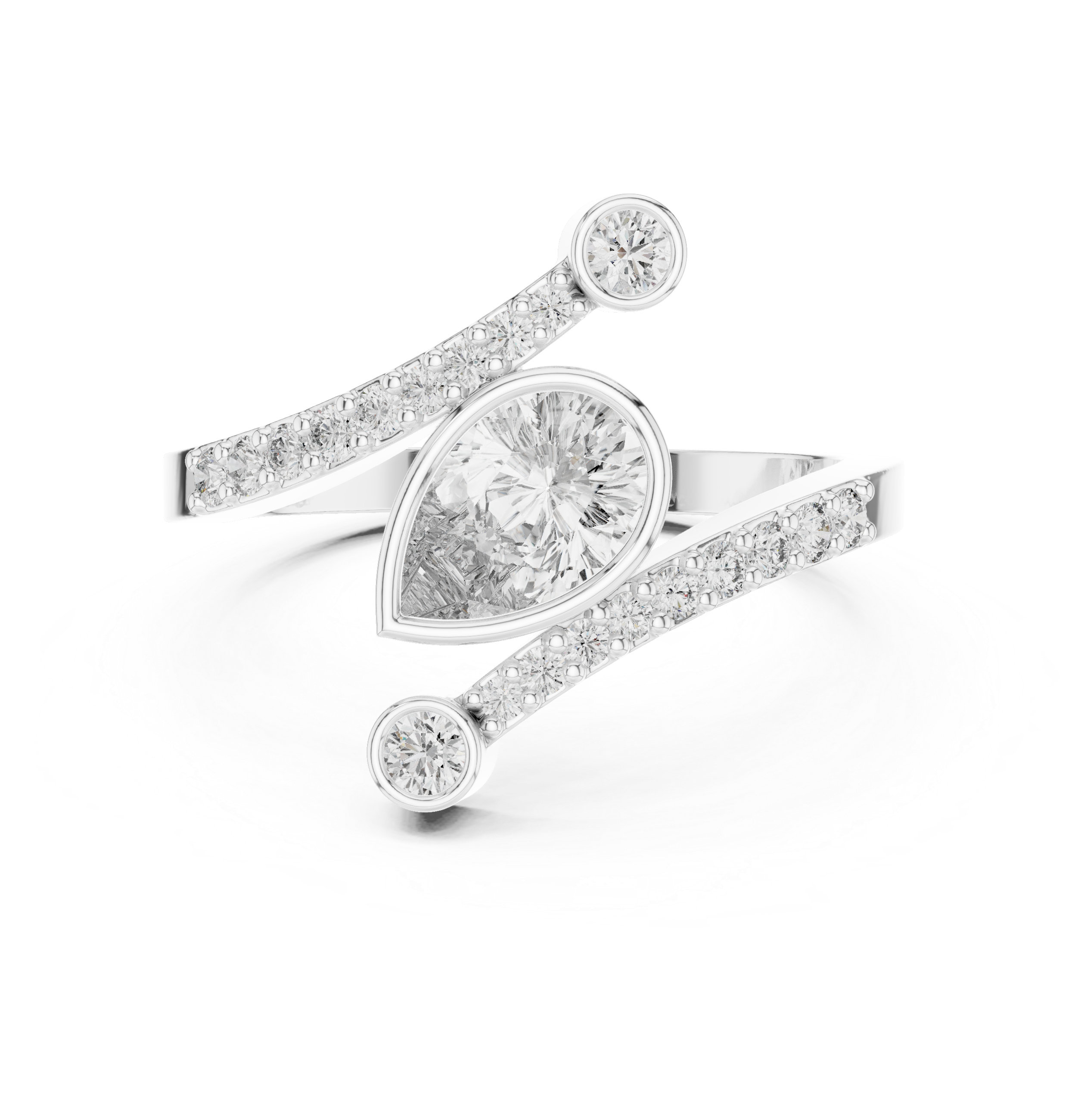 Decorative gemstone toe ring with colorful shine.