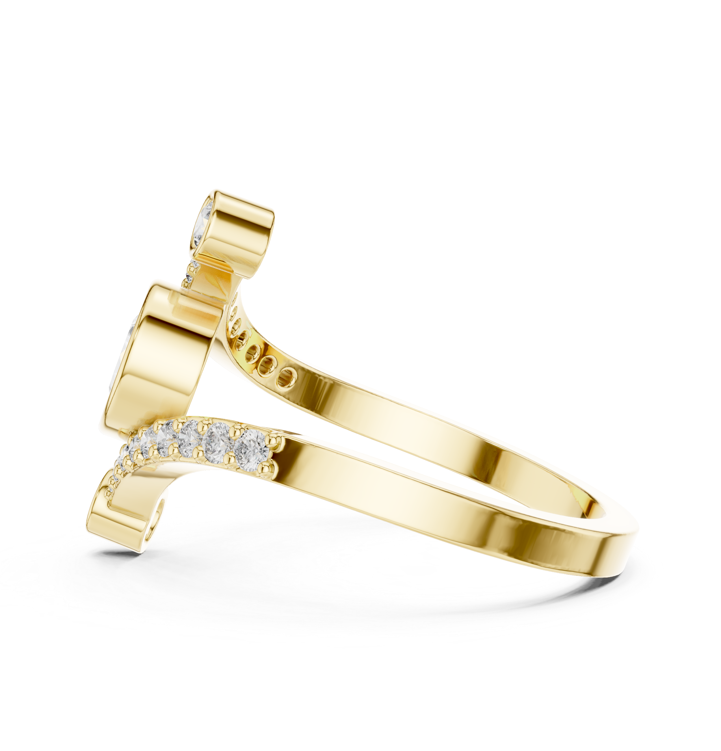 Modern pearl ring with sleek band finish.