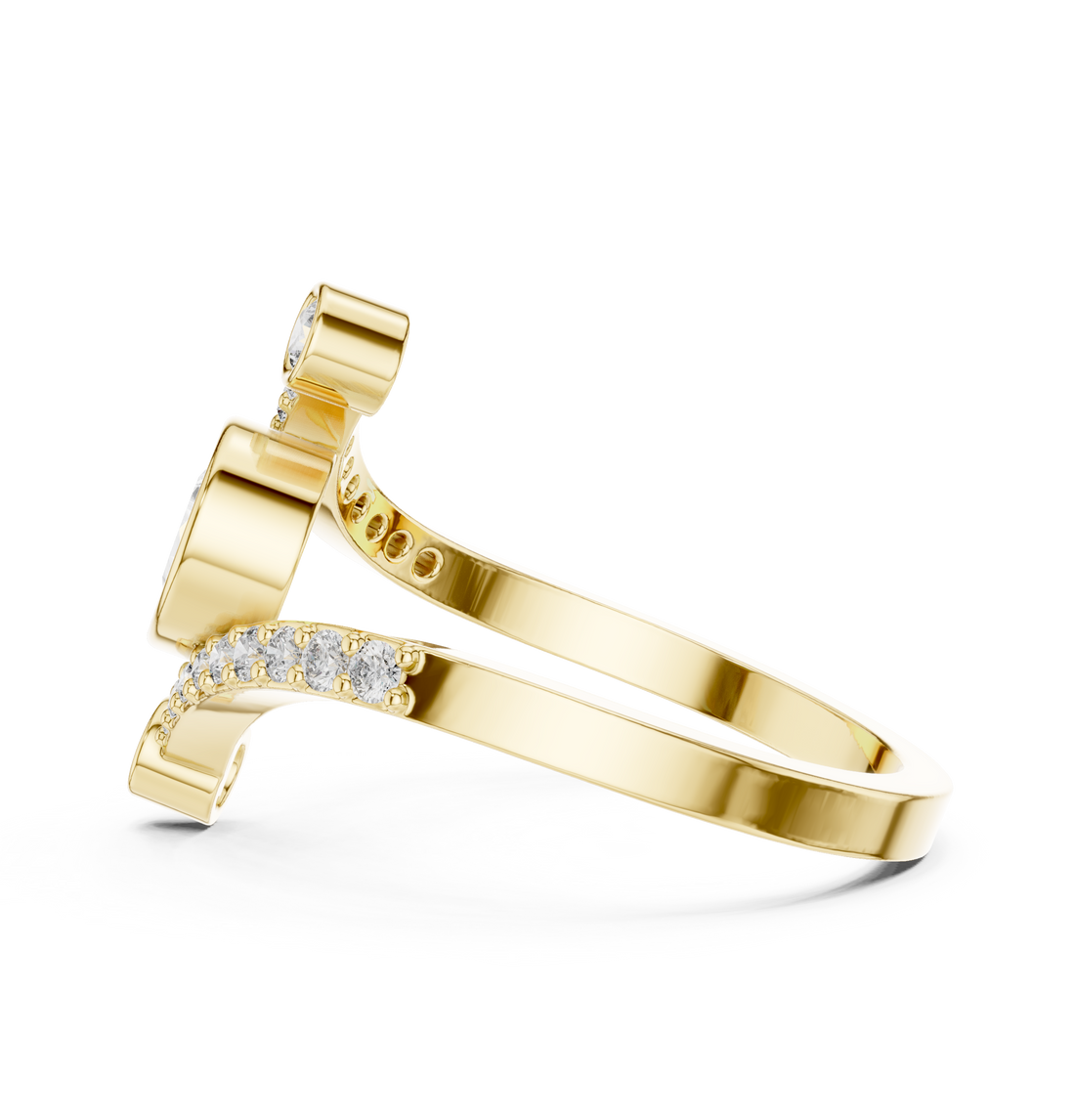 Modern pearl ring with sleek band finish.
