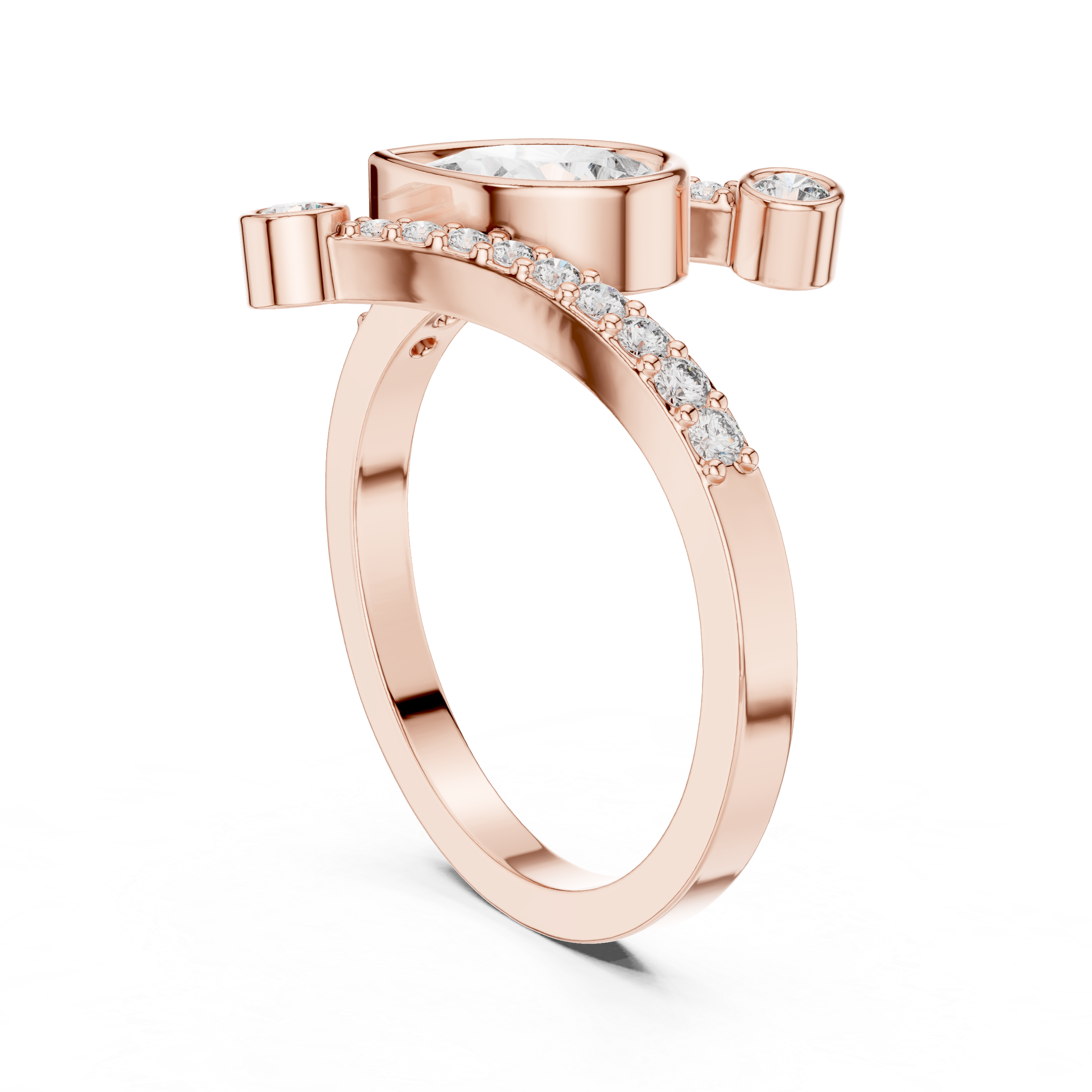 Bold geometric cuff bracelet with sharp design.
