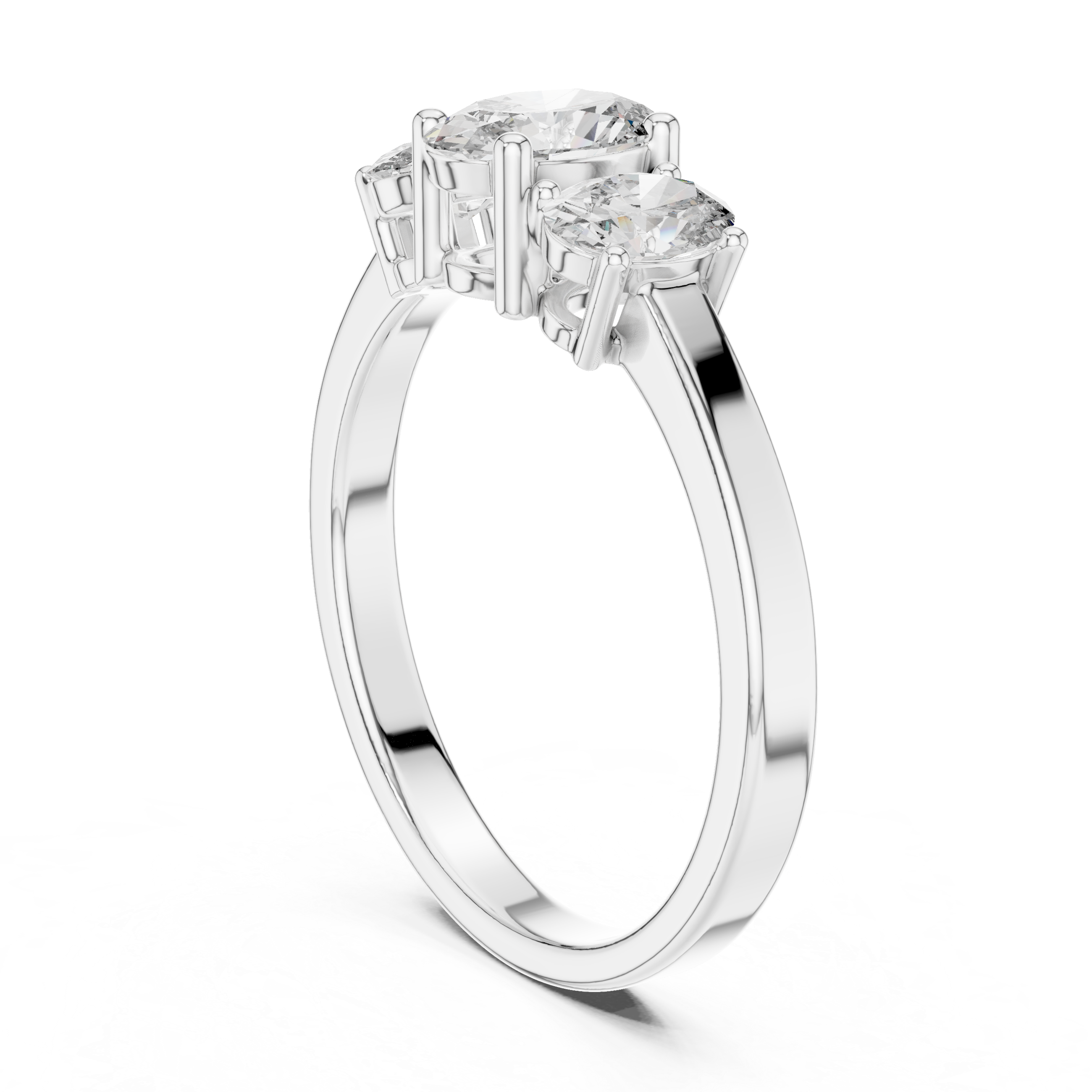Elegant baguette diamond ring with modern straight-cut stones.