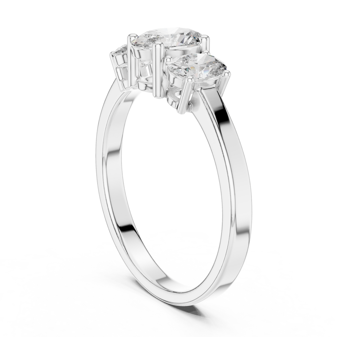 Elegant baguette diamond ring with modern straight-cut stones.