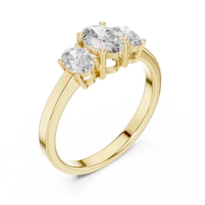 White gold cluster ring with sparkling stones.