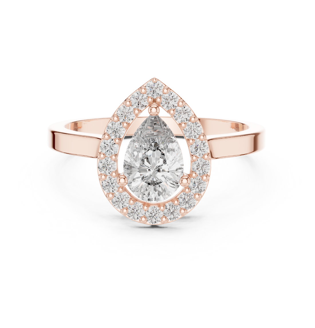 Cushion halo ring with brilliant diamond shine.