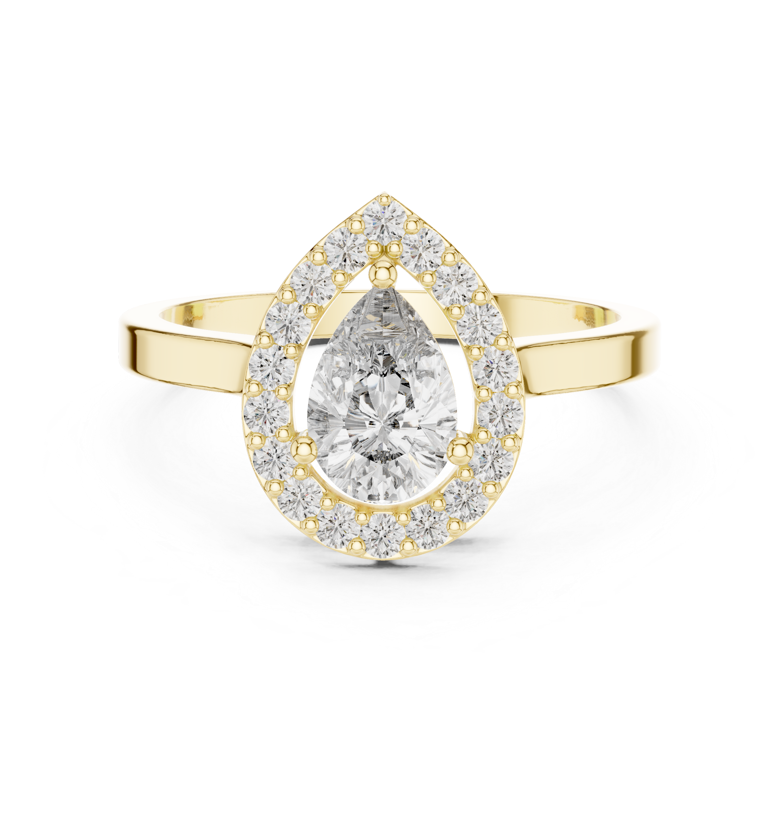 Decorative floral ring with detailed carving.