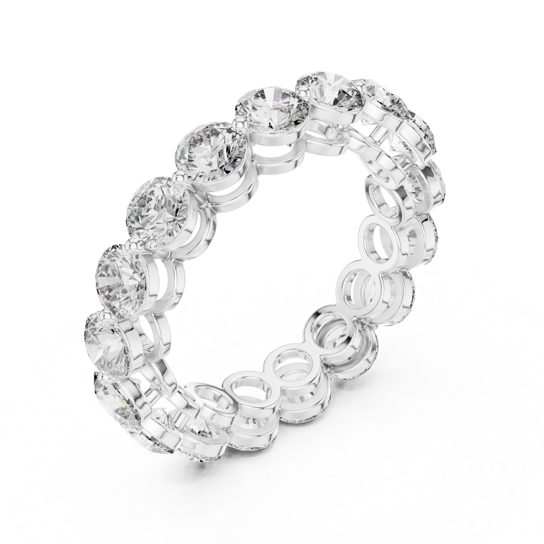 Thin diamond bracelet with elegant shine.