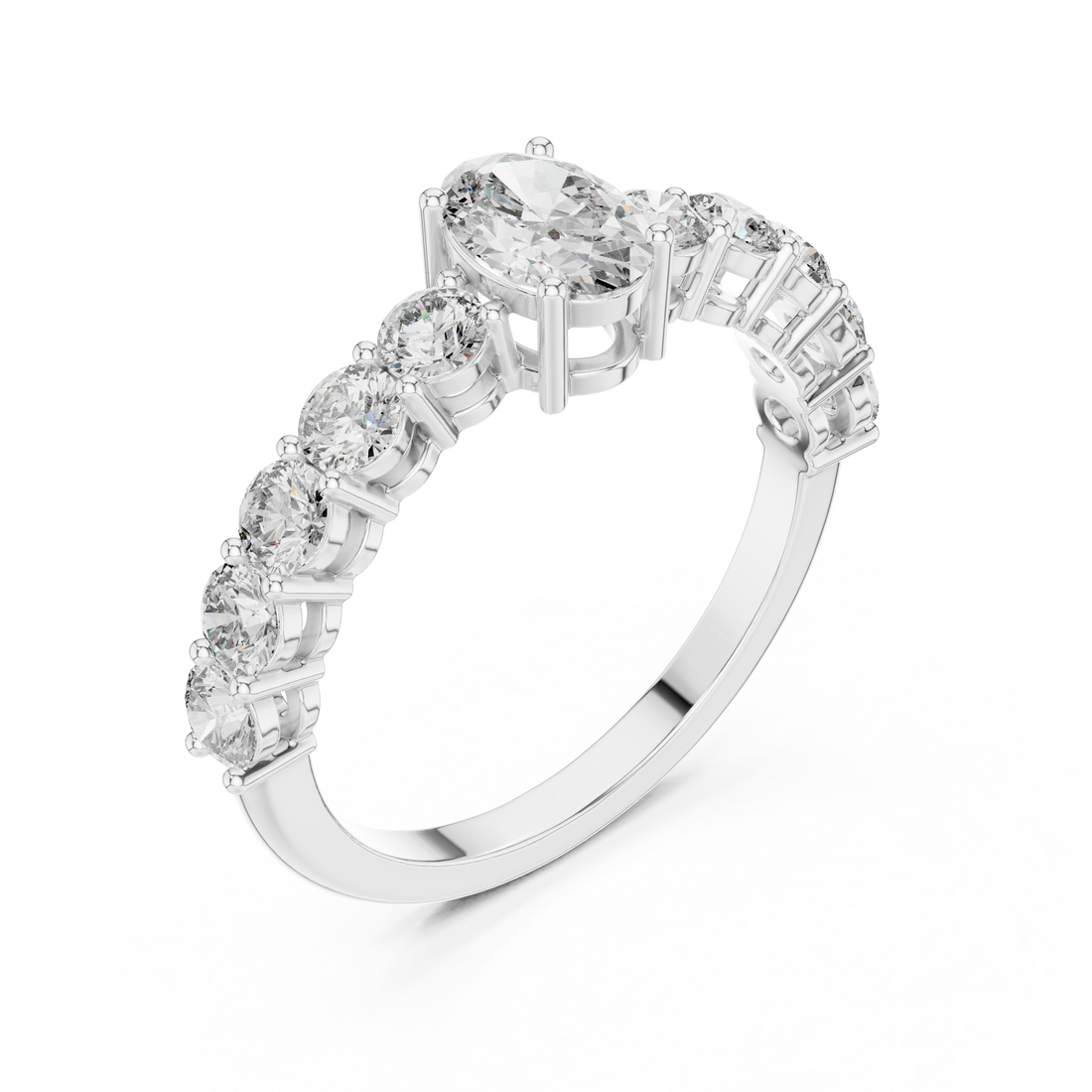 Classic bridal collar necklace with polished finish.