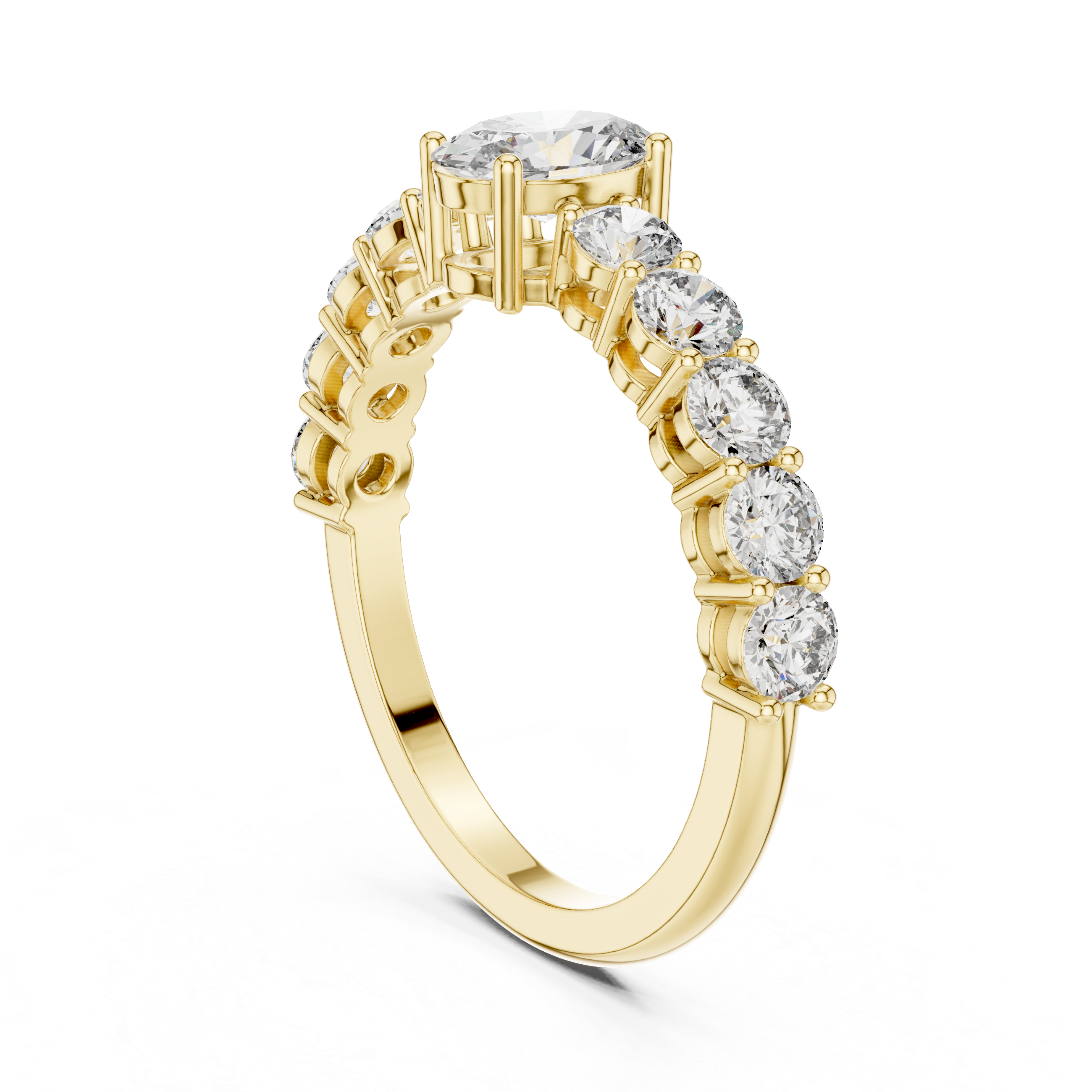 Diamond nose stud with minimal round shape.