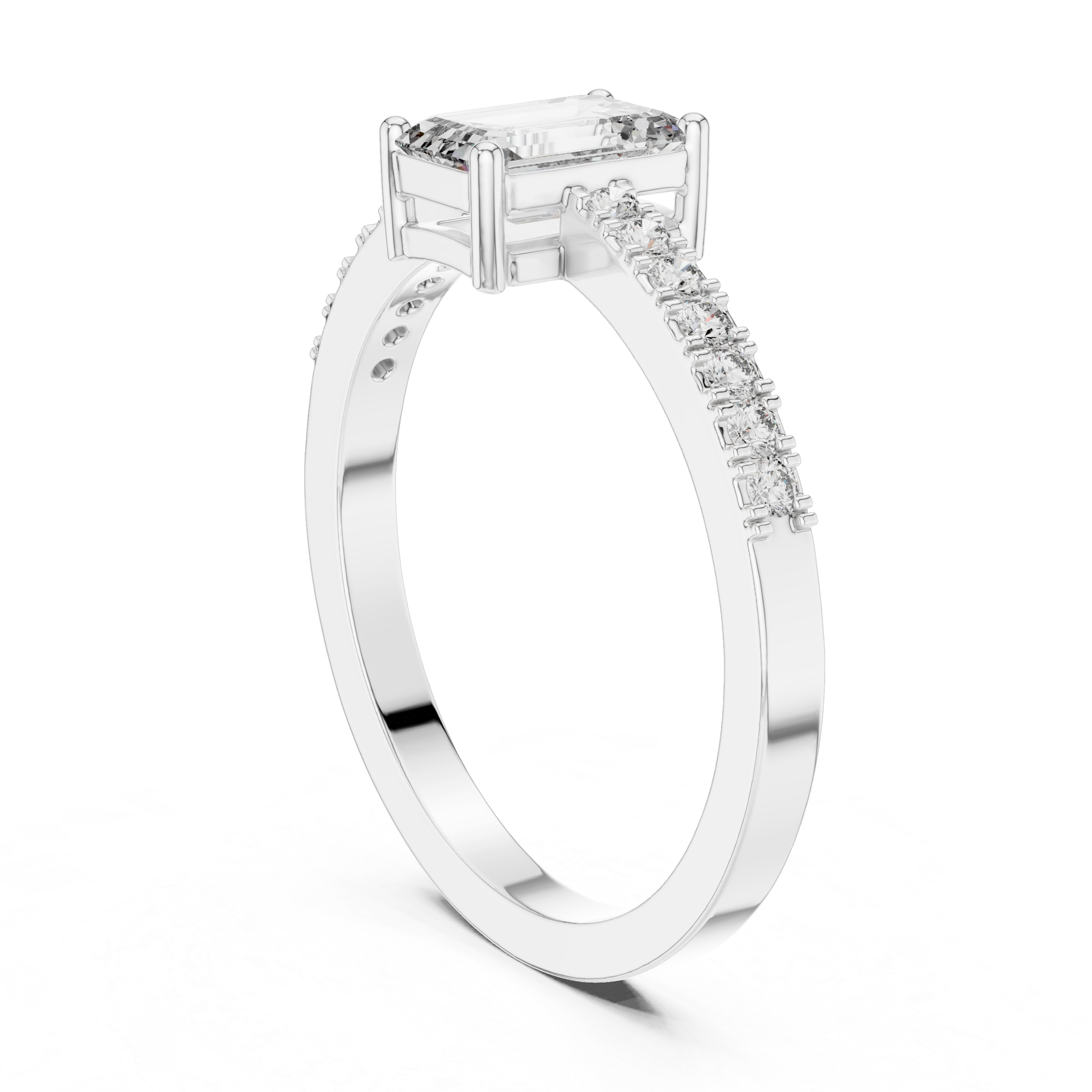 Plain toe ring with glossy metal finish.
