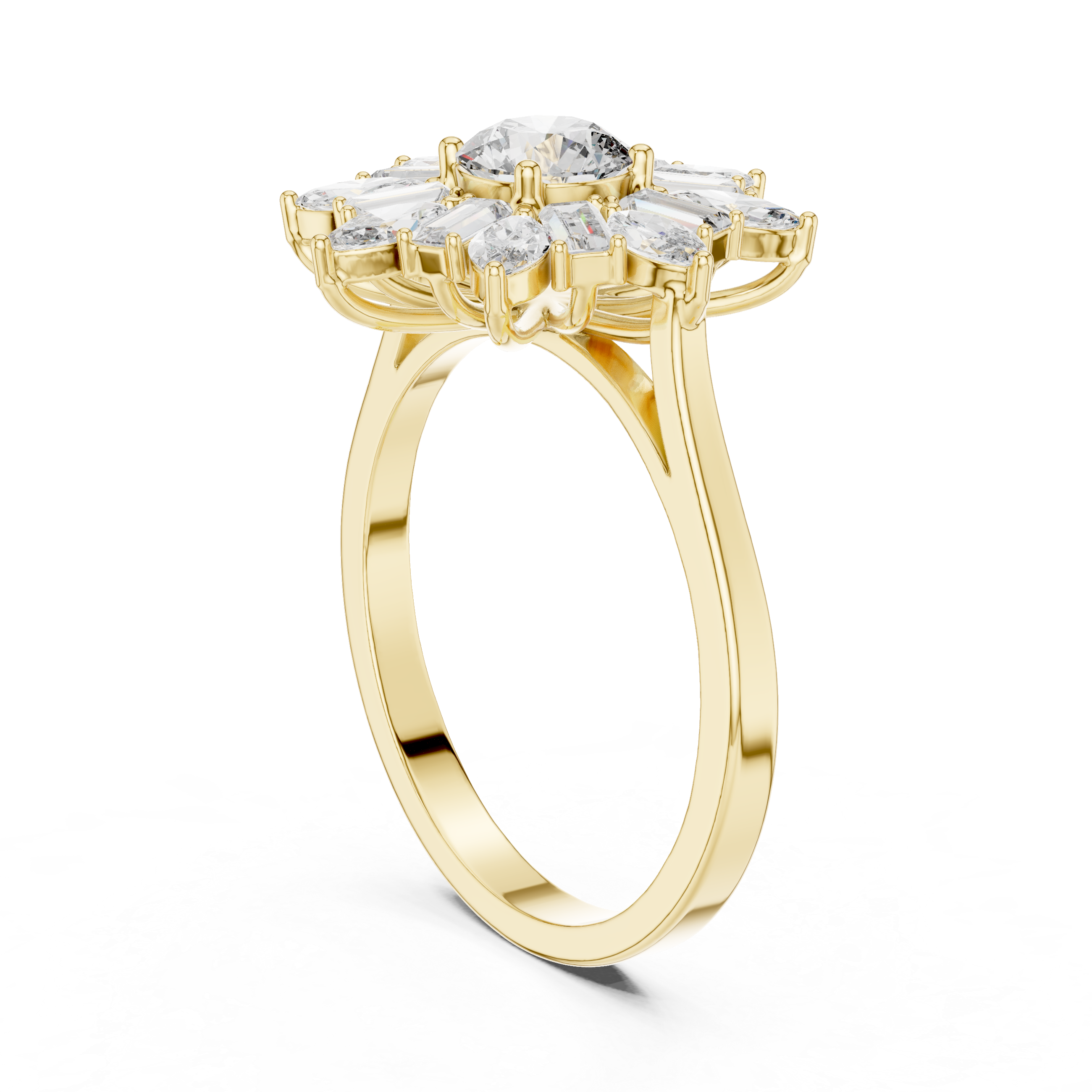 Men's heavy ring with modern bold design.