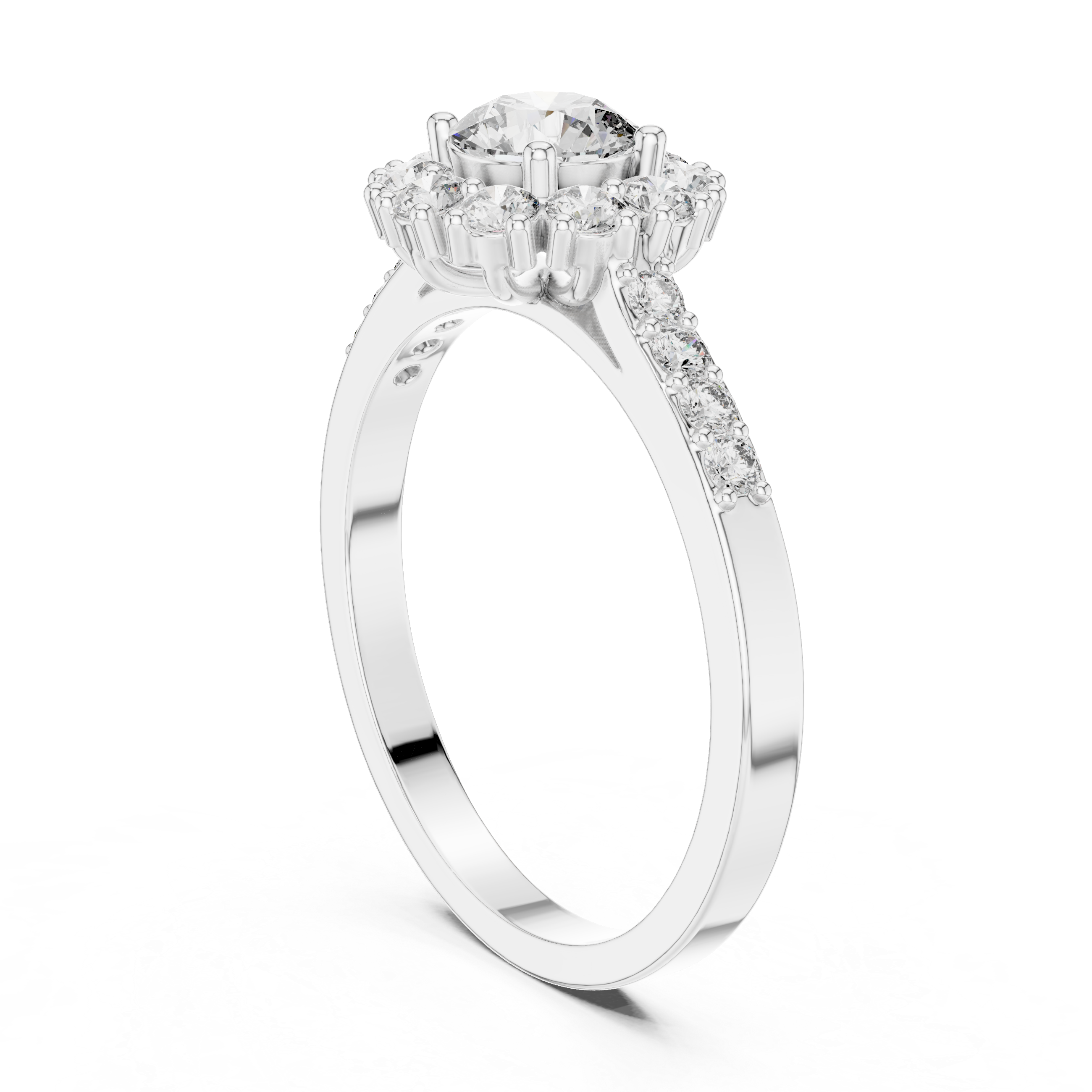 Large cocktail ring with bright gemstone center.