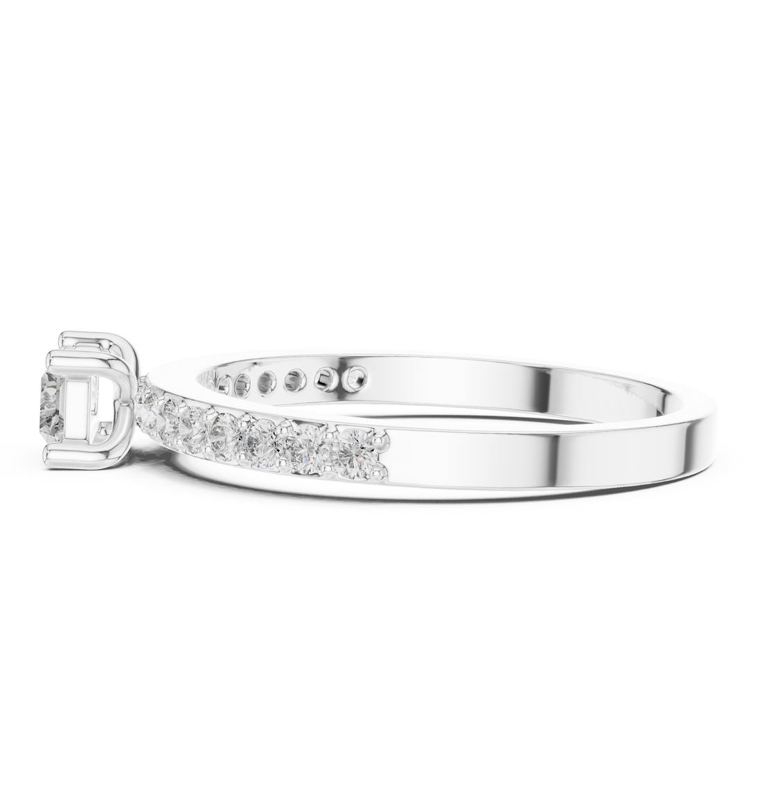 Diamond bangle with shimmering pavé stones.