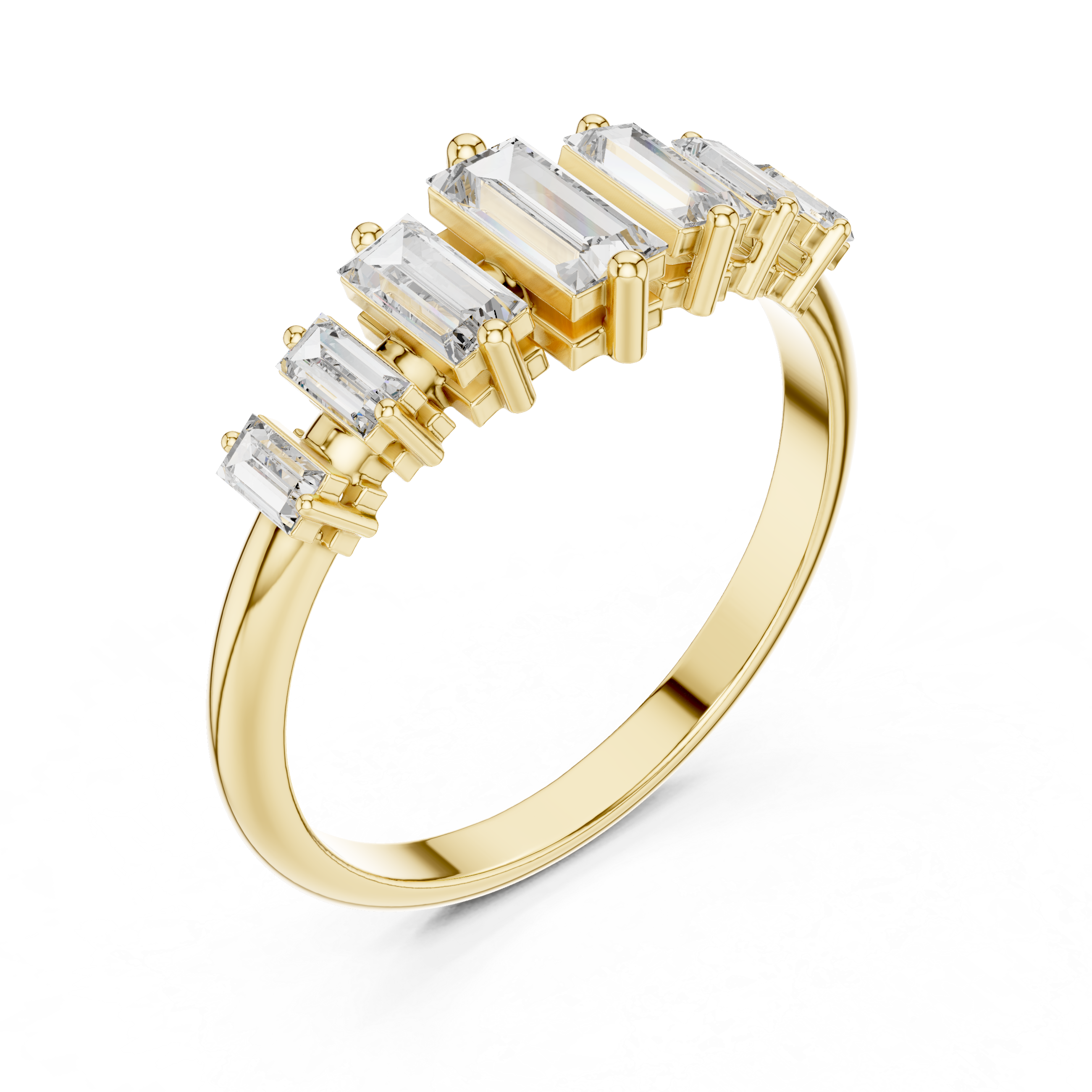 Slim eternity band with sparkling diamonds.