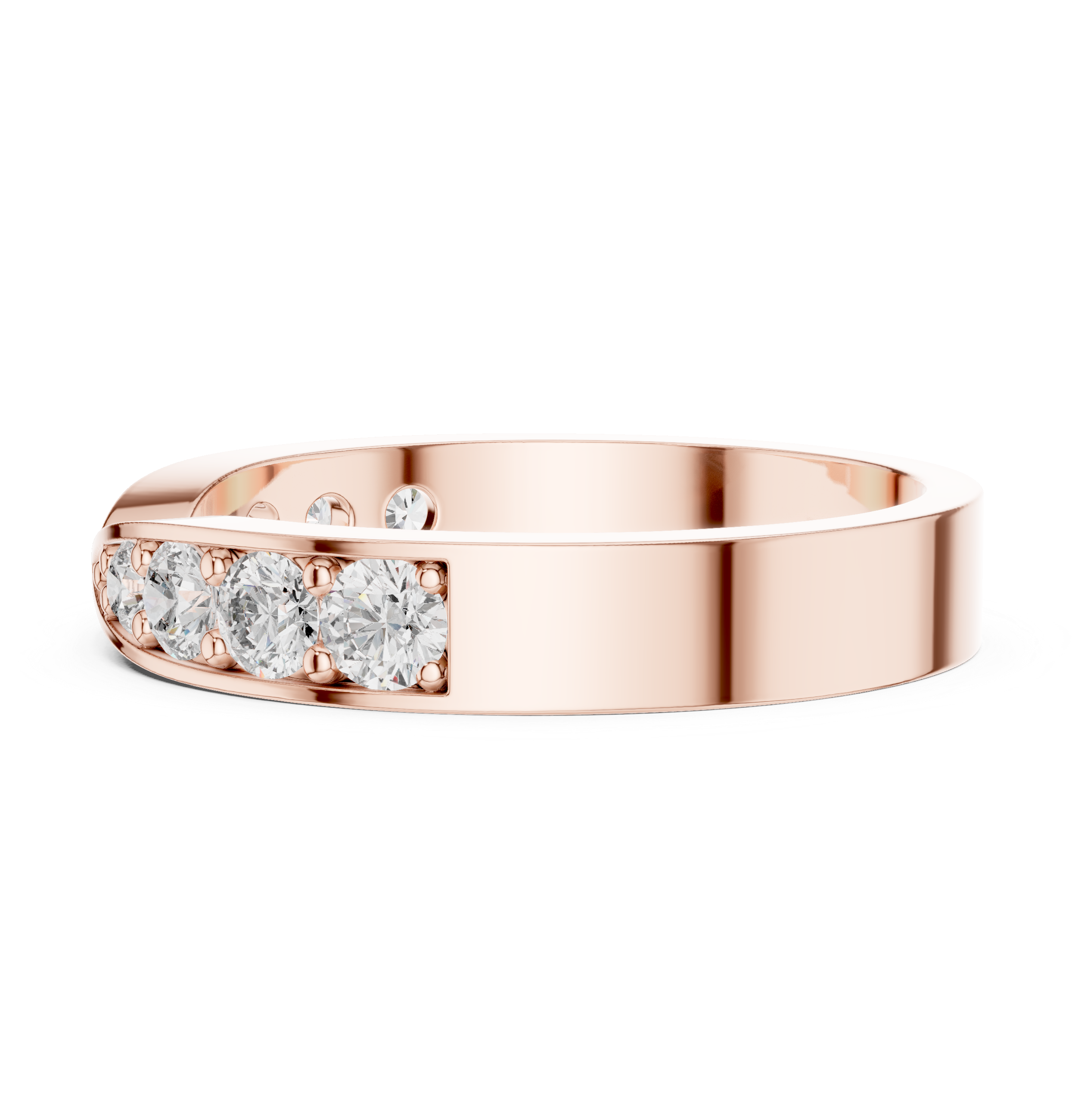 Classic marquise diamond ring with polished gold band.