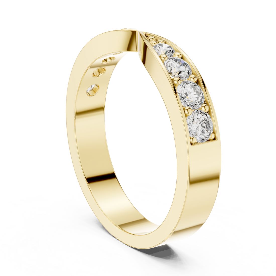 Small diamond hoop earrings with polished finish.
