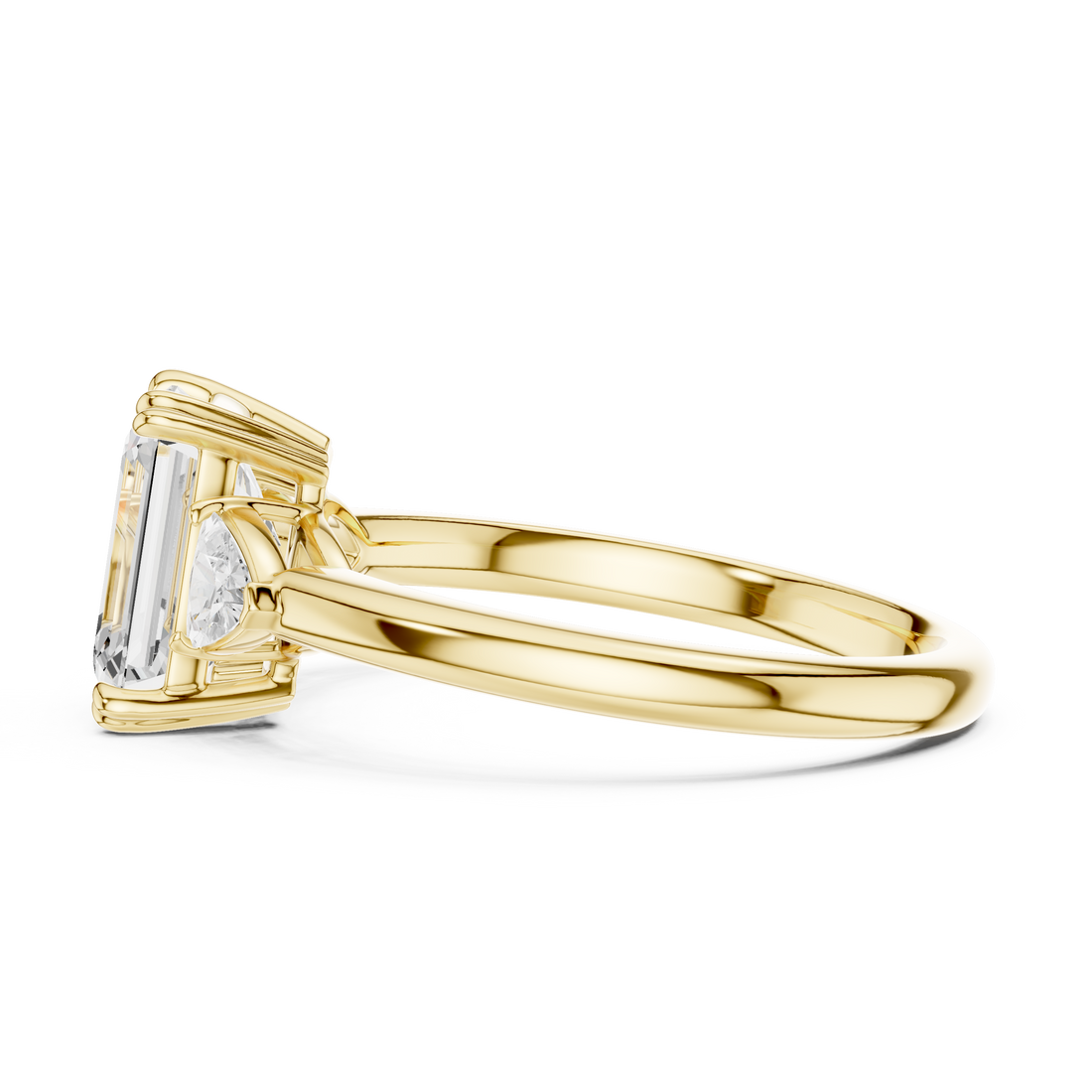 Three stone  with accent diamonds