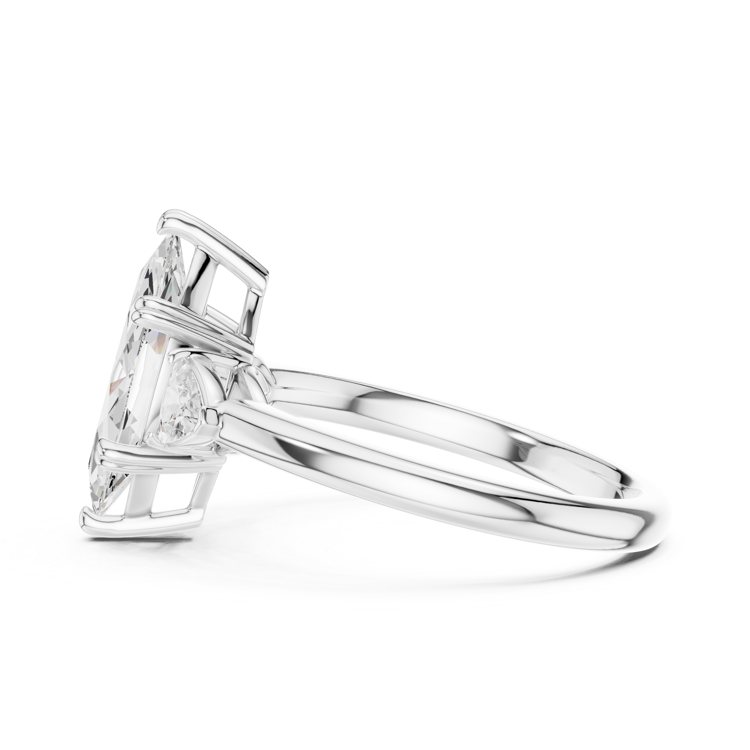 Premium  contemporary three stone design