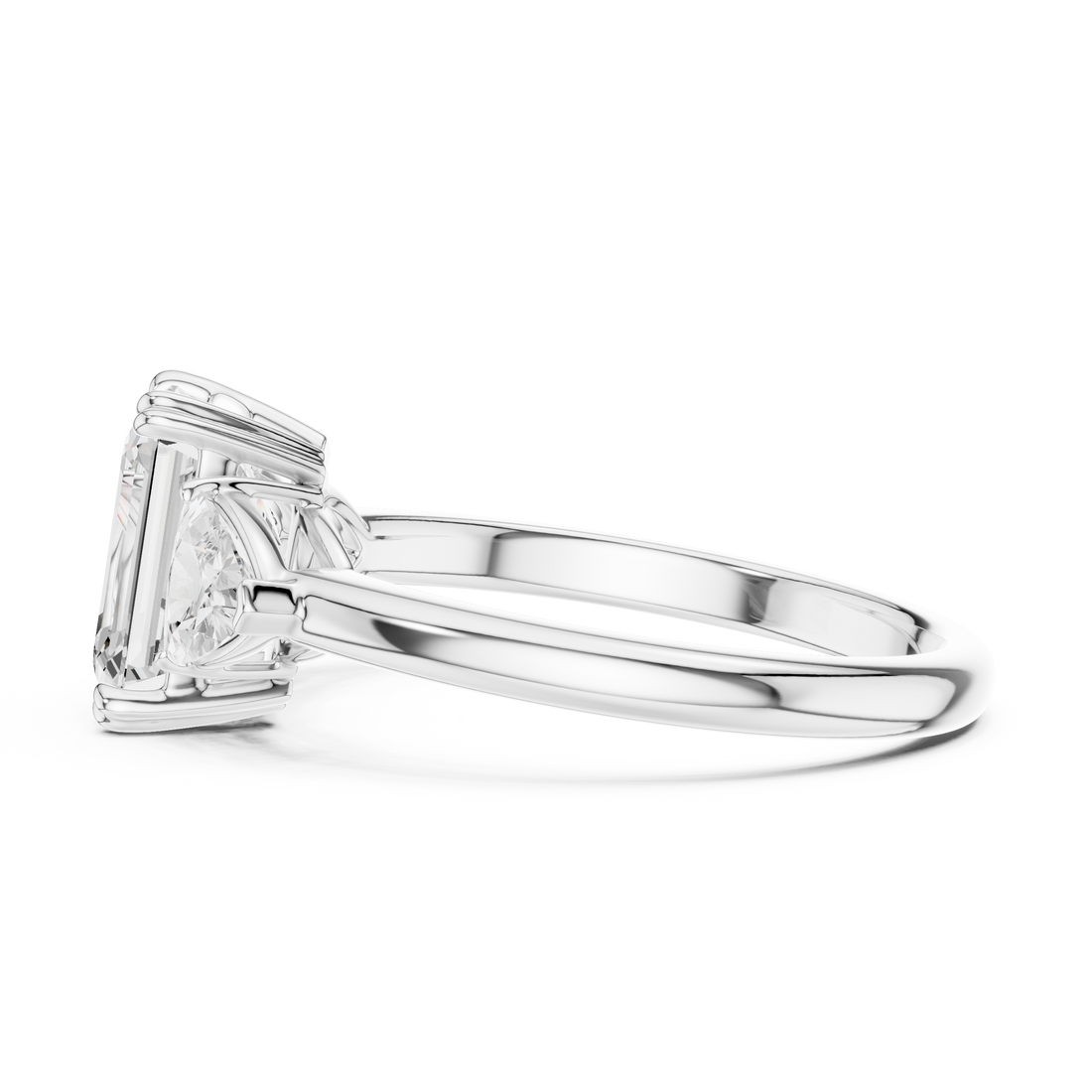 Premium  contemporary three stone design