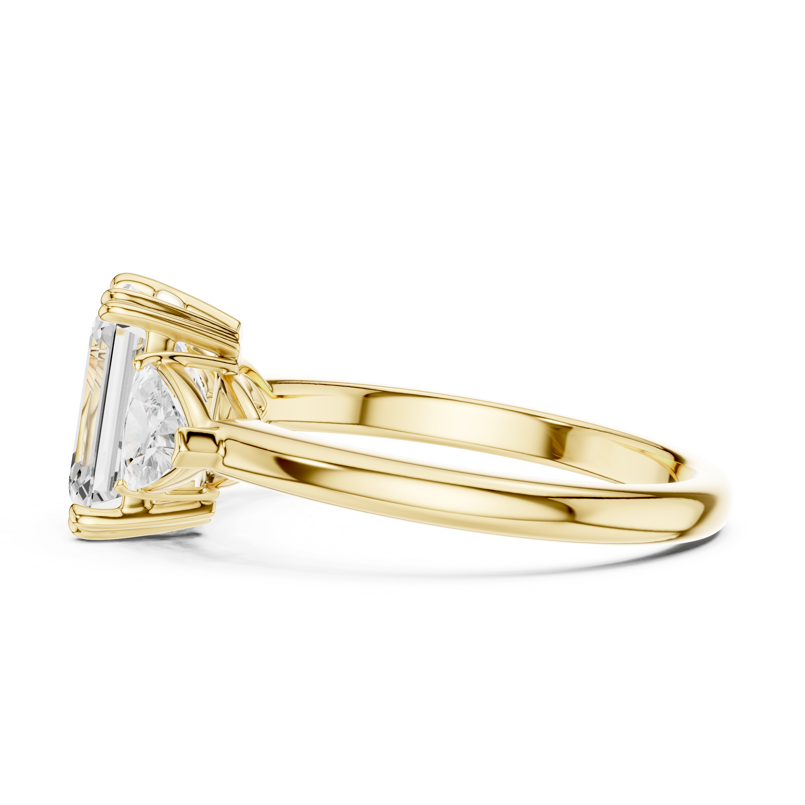 Three stone  with accent diamonds