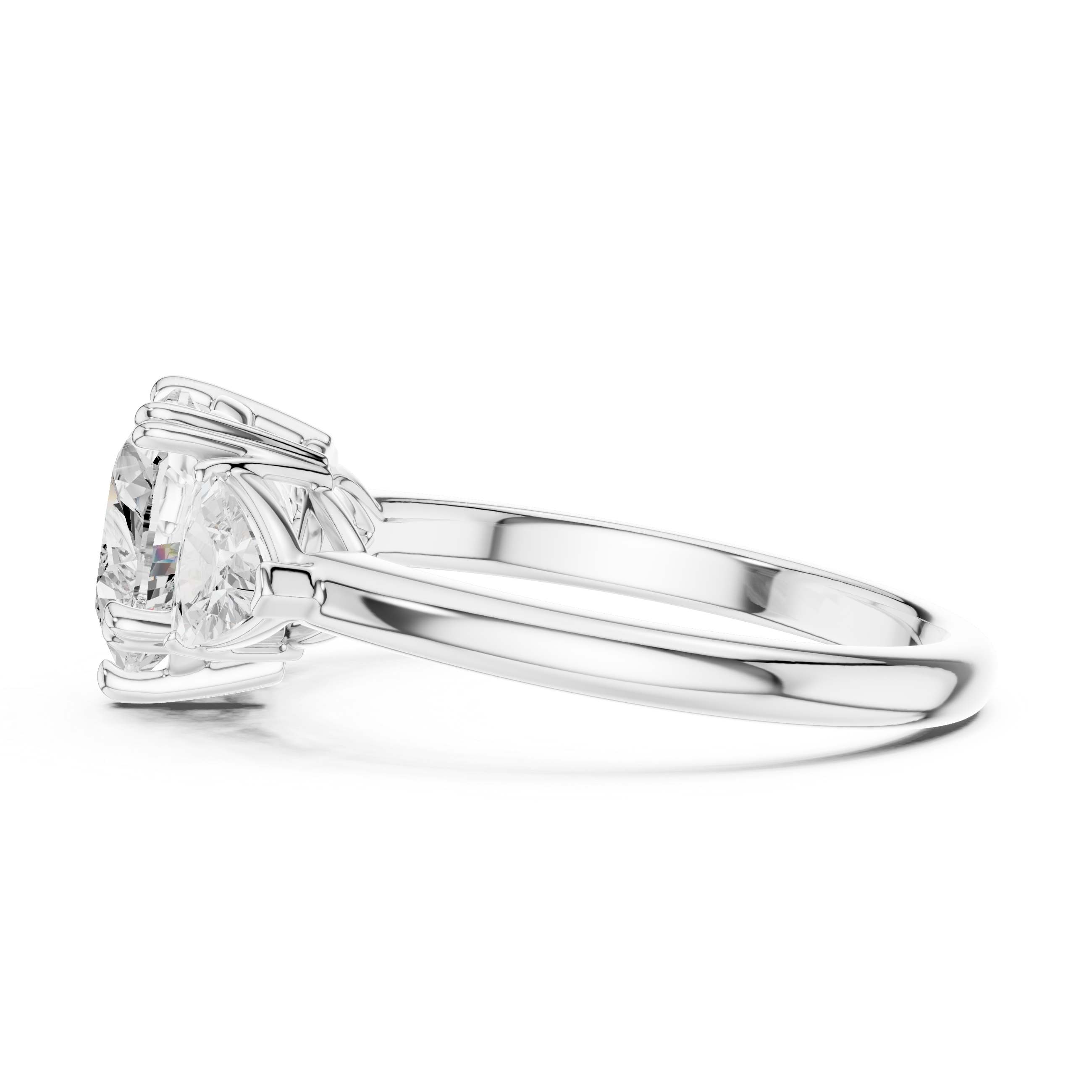 Premium  contemporary three stone design