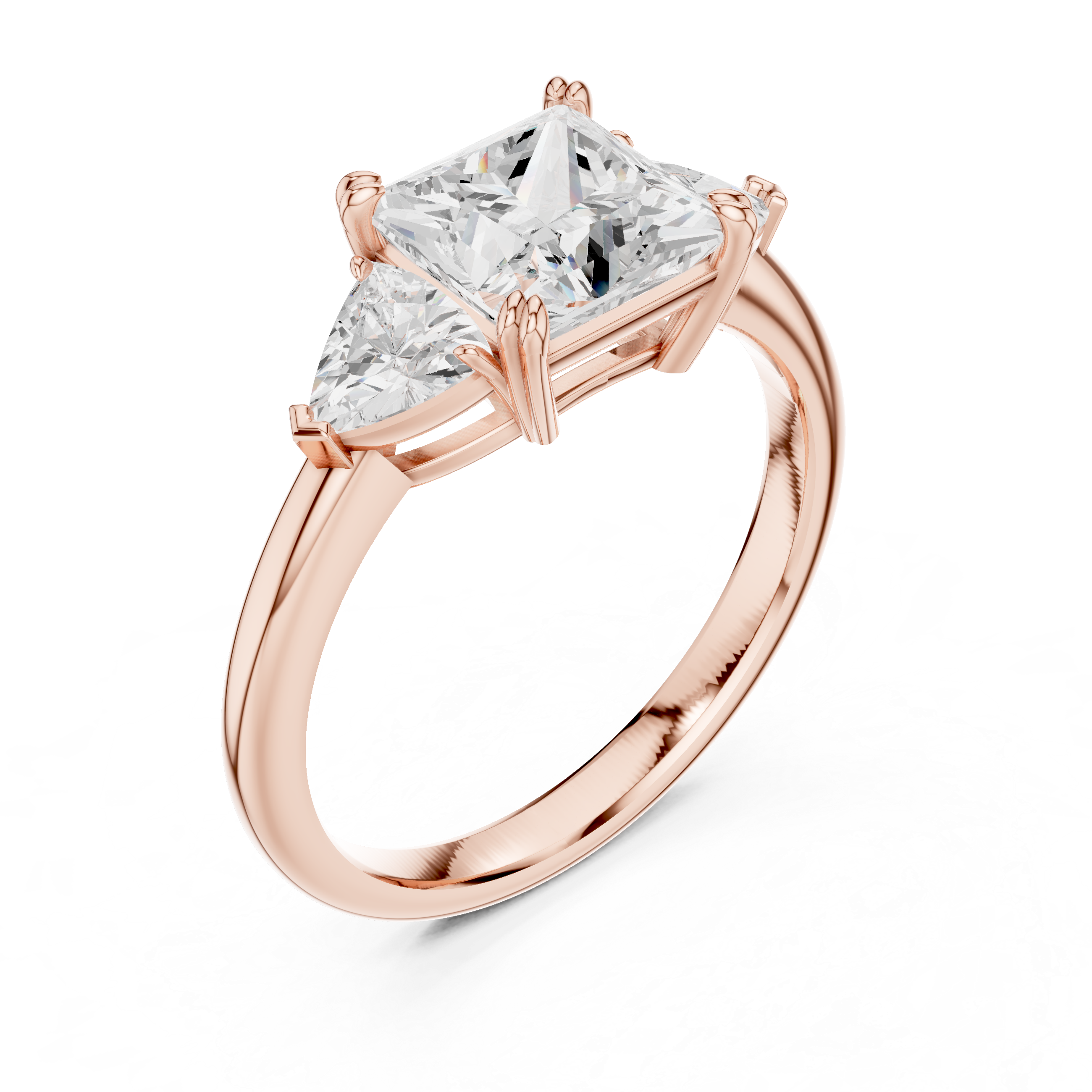 Premium  contemporary three stone design