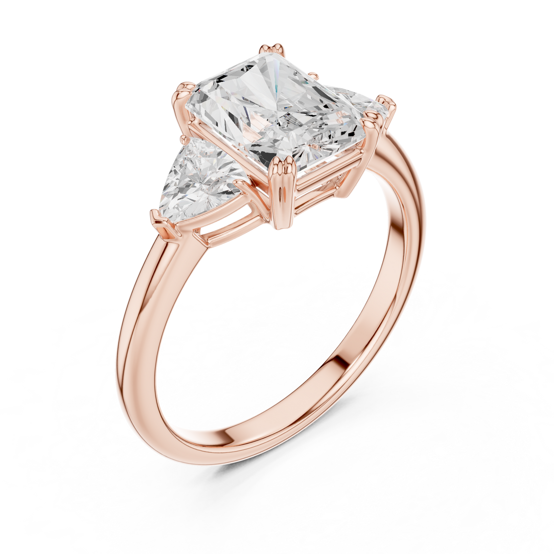 Premium  contemporary three stone design
