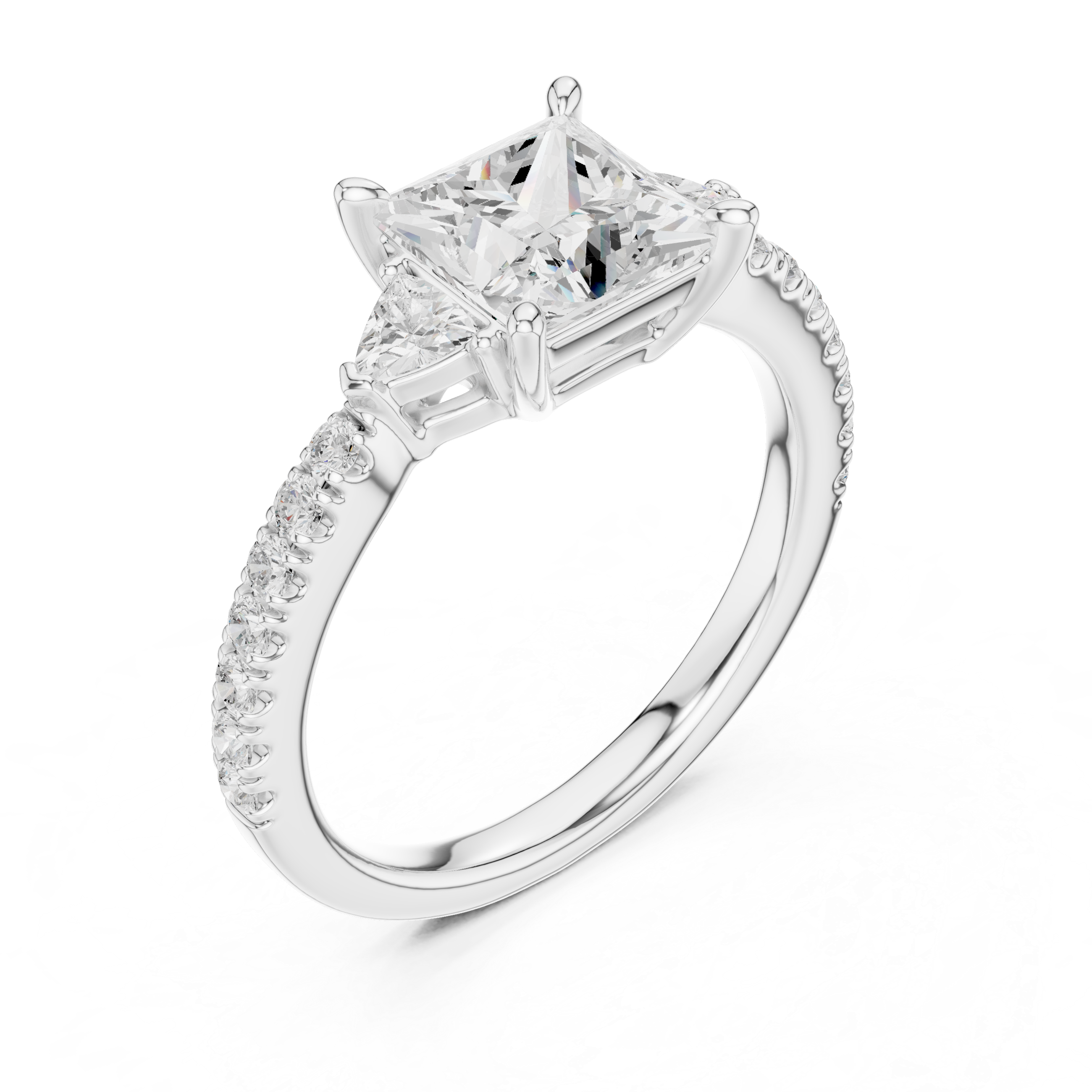 Stylish multi-band ring featuring layered metal structure.