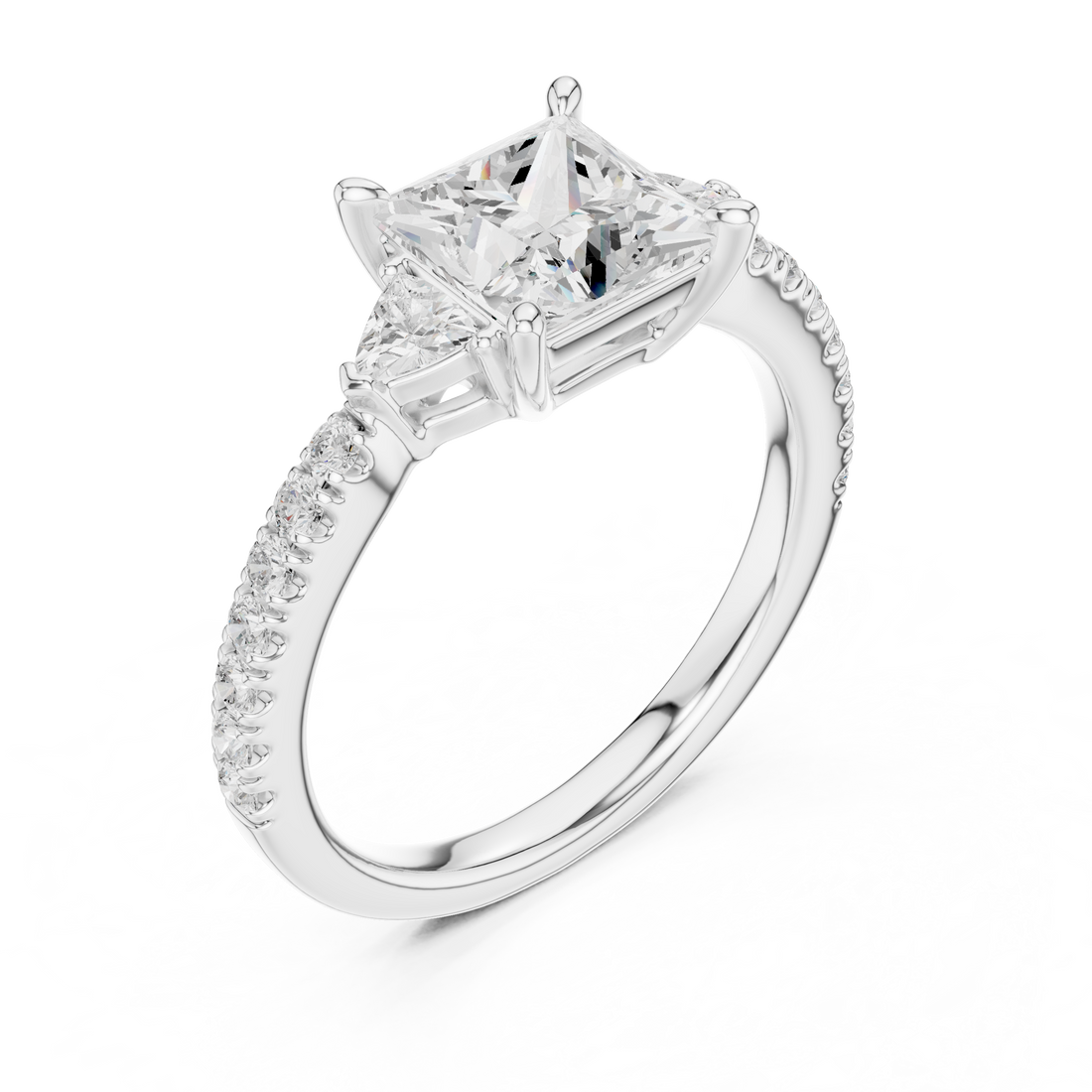 Stylish multi-band ring featuring layered metal structure.