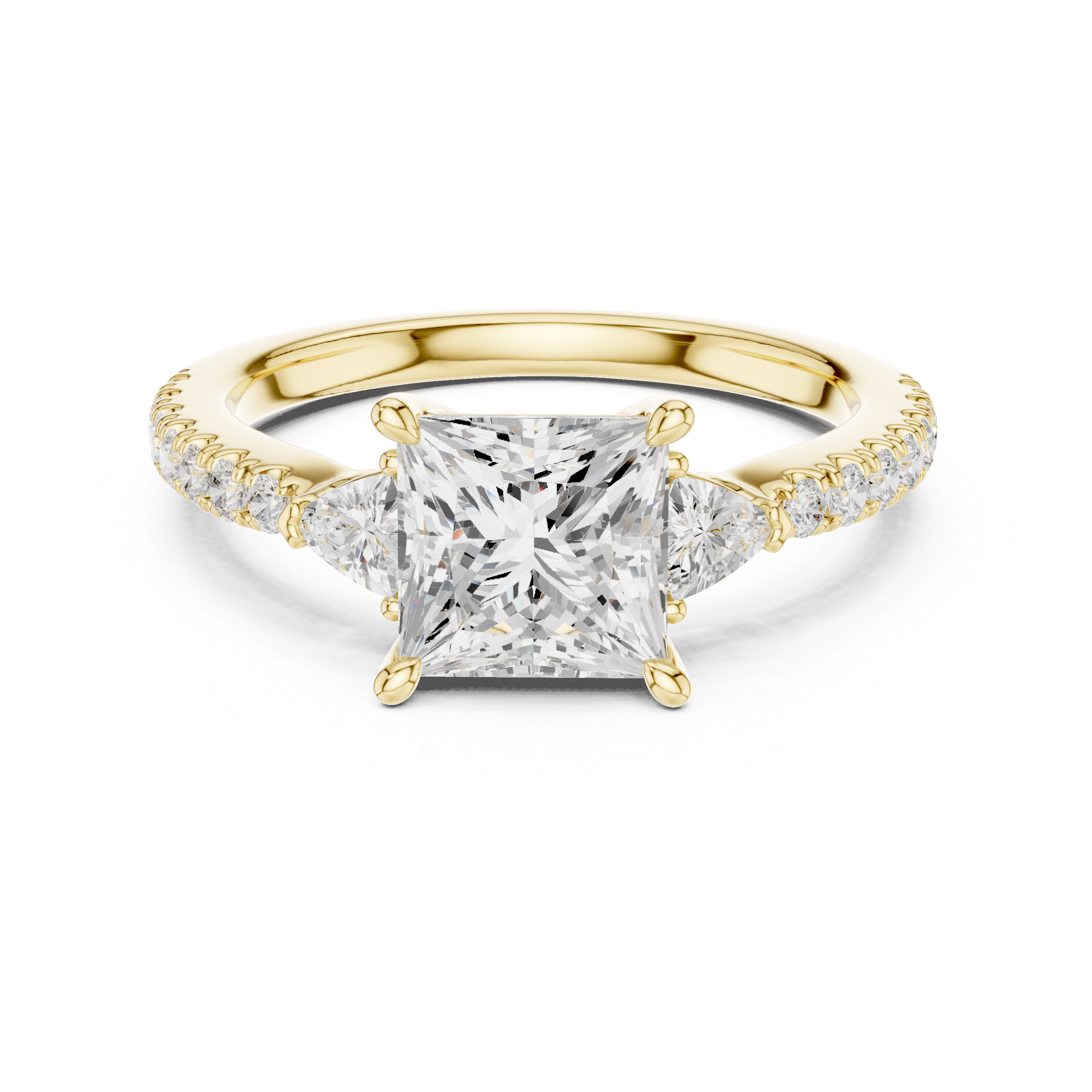 Luxury diamond drop earrings featuring sparkling brilliance.