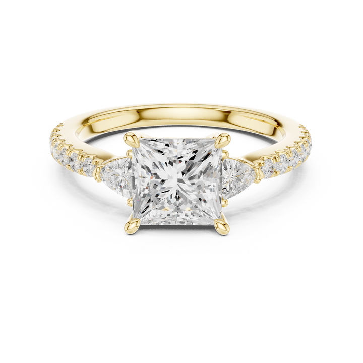 Luxury diamond drop earrings featuring sparkling brilliance.