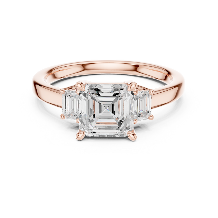 Stylish engagement jewellery set featuring modern elegant design.