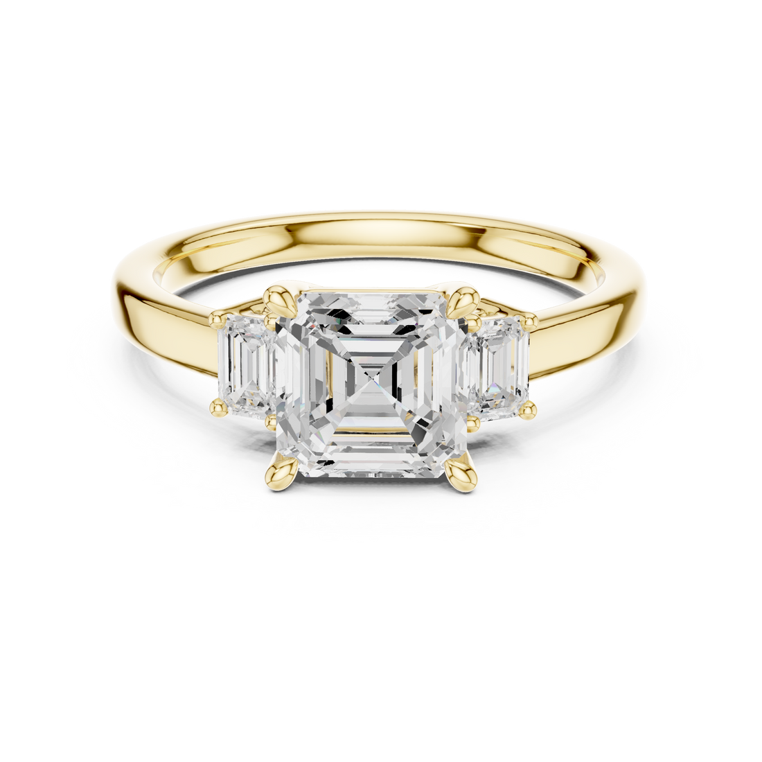 Modern promise ring featuring minimalist structure.