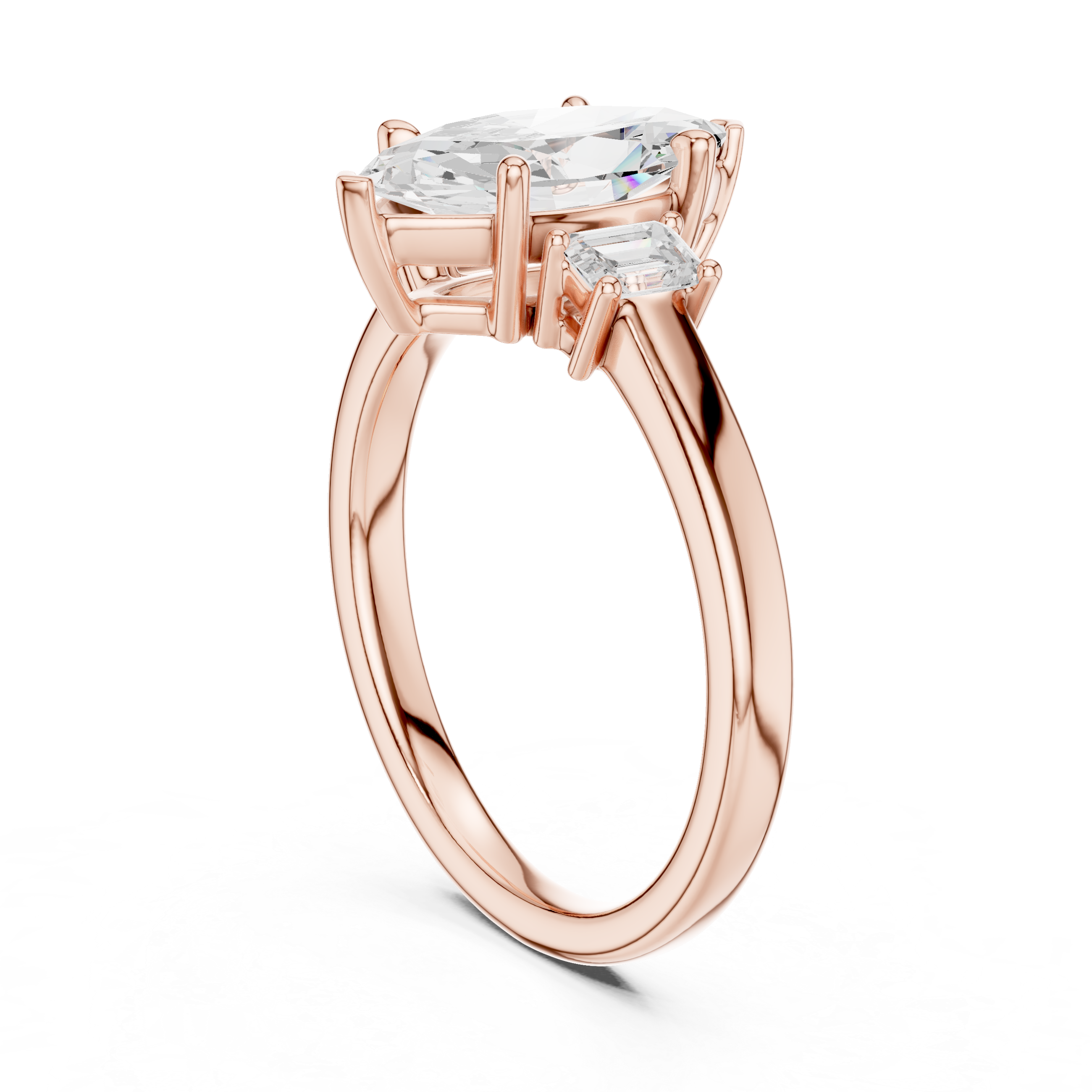 Classic stackable ring with slim gold band designed for layering multiple rings.