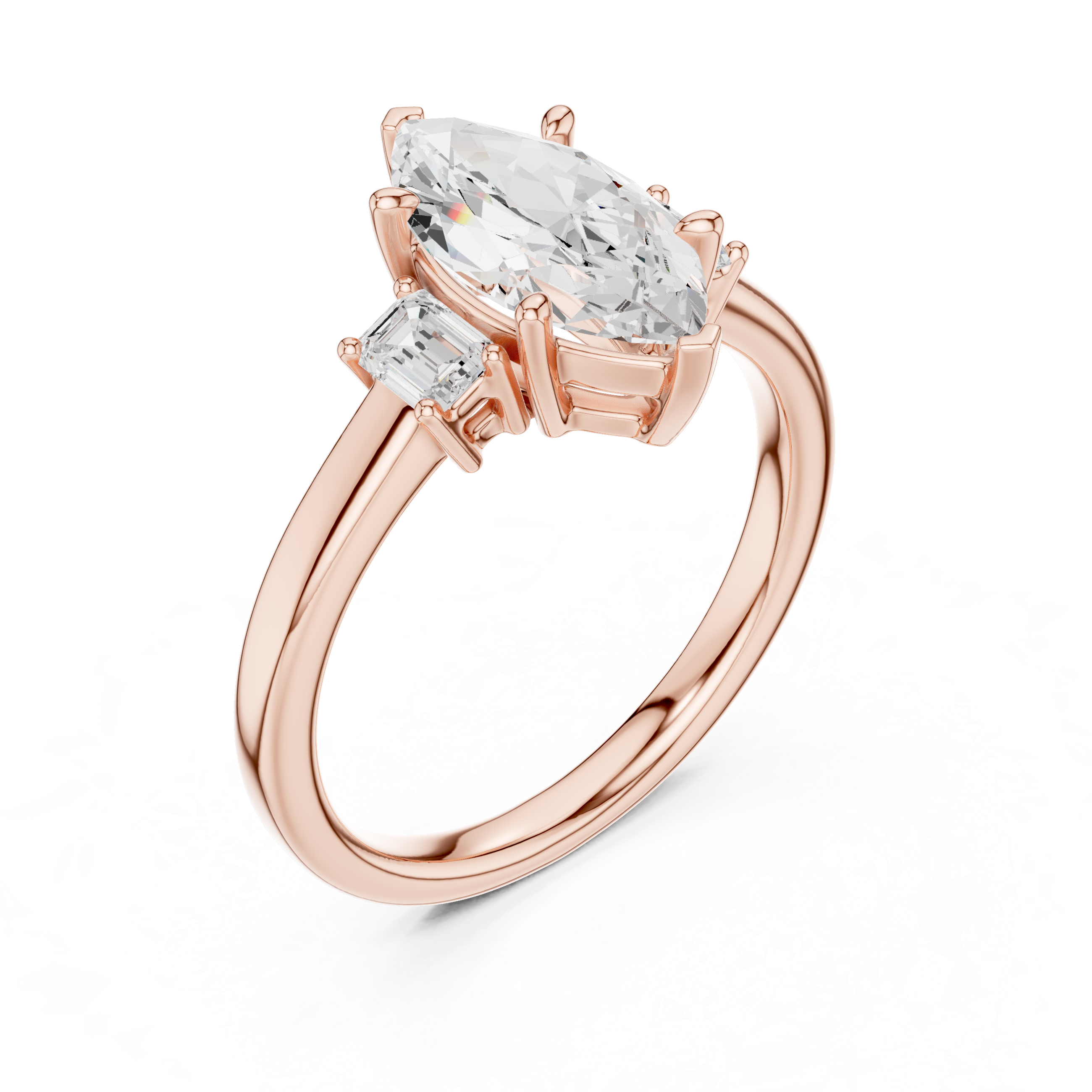 Designer floral diamond ring inspired by blooming flower patterns.
