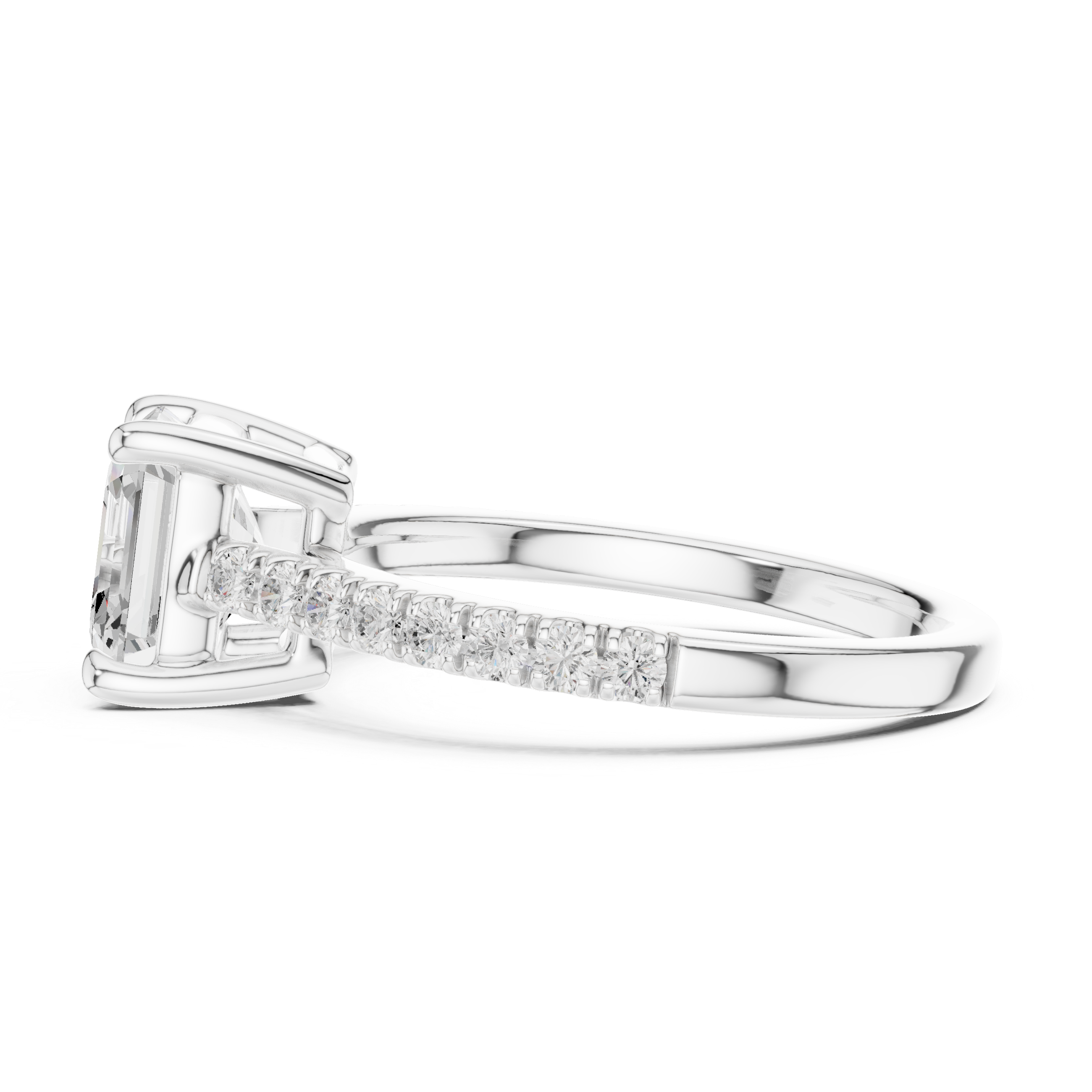 Elegant nose pin featuring tiny solitaire diamond in sleek gold mount.