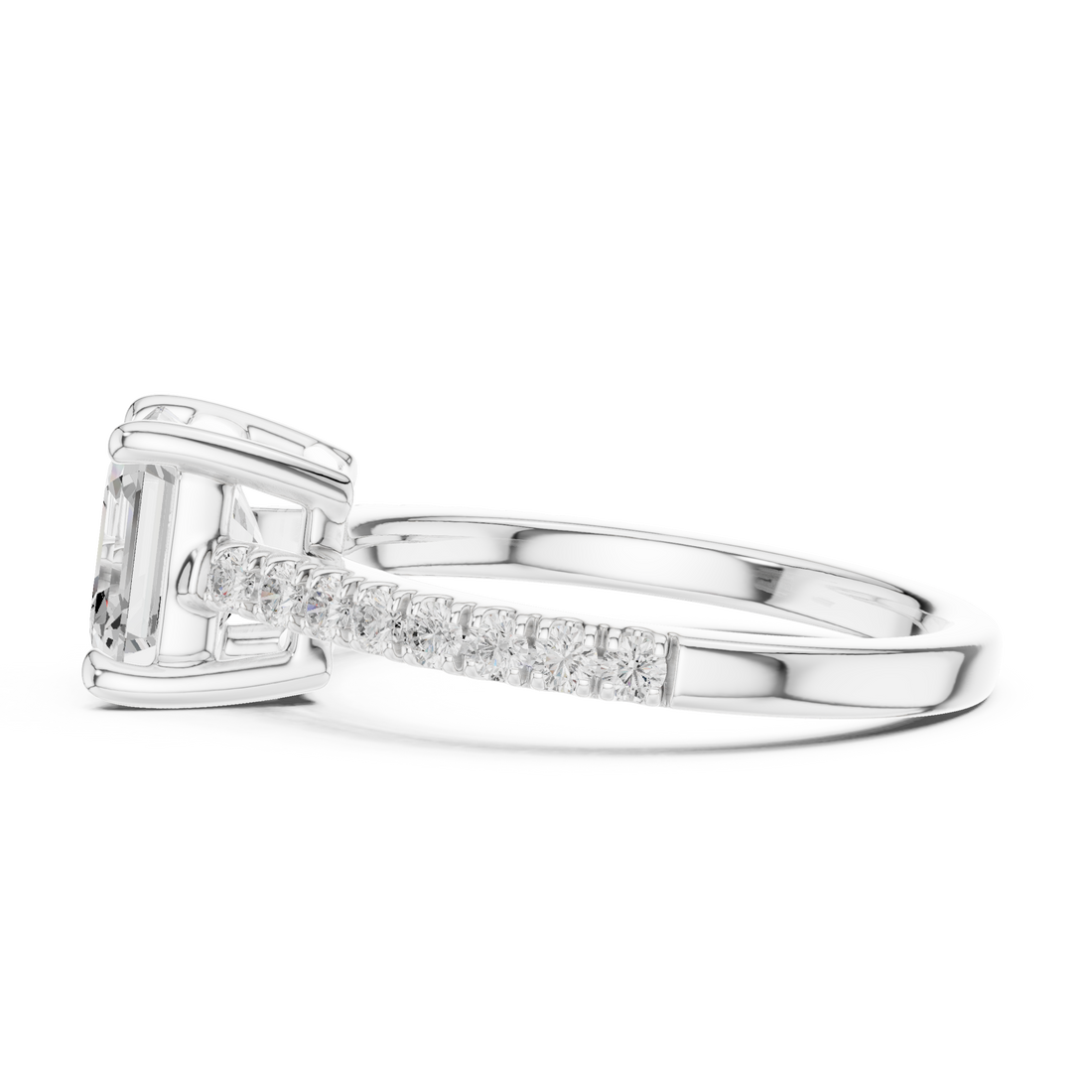 Elegant nose pin featuring tiny solitaire diamond in sleek gold mount.