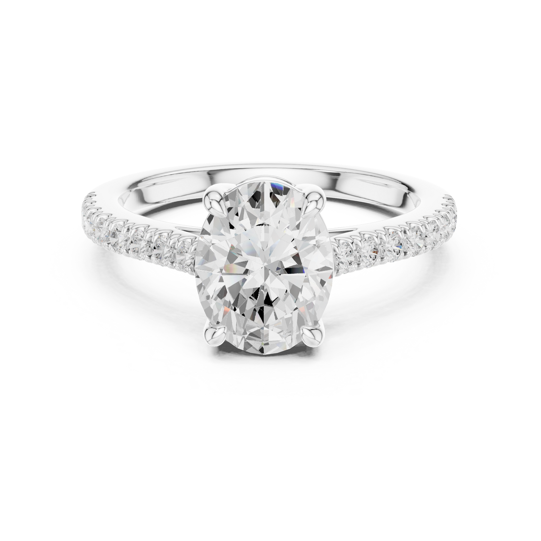 Classic eternity band featuring continuous diamond circle.