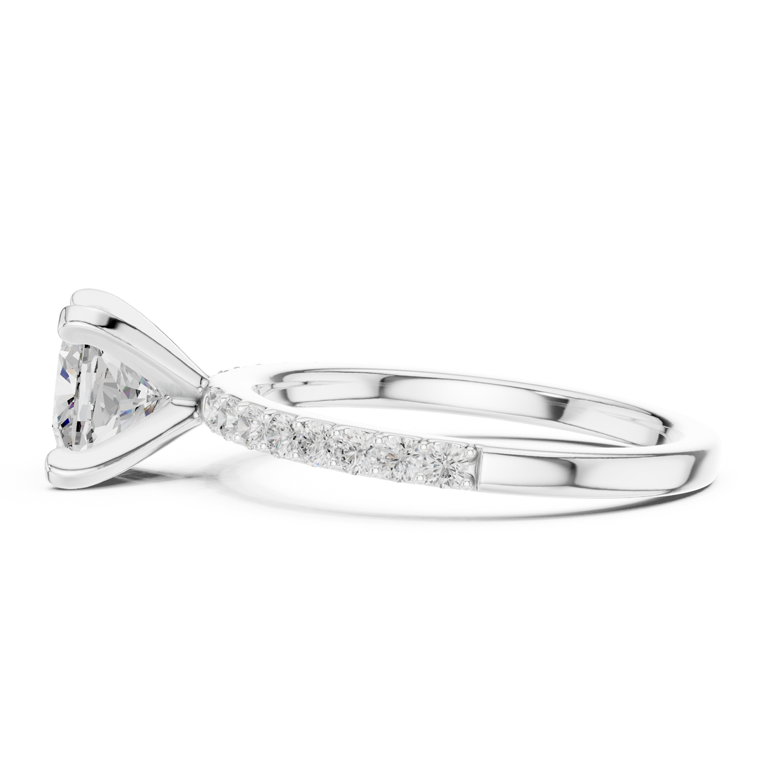 Elegant nose pin featuring tiny solitaire diamond in sleek gold mount.