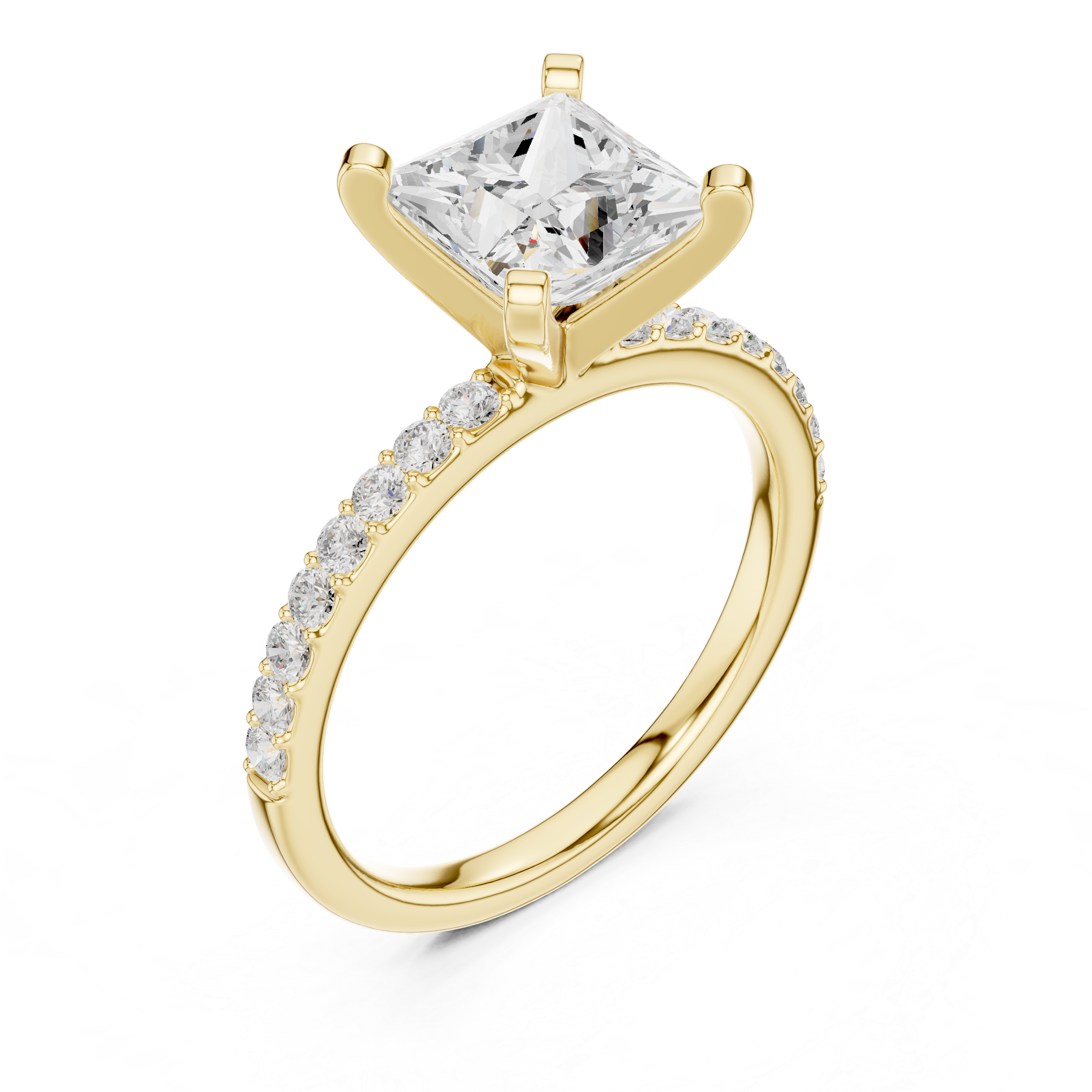Modern diamond pendant featuring minimalist design.