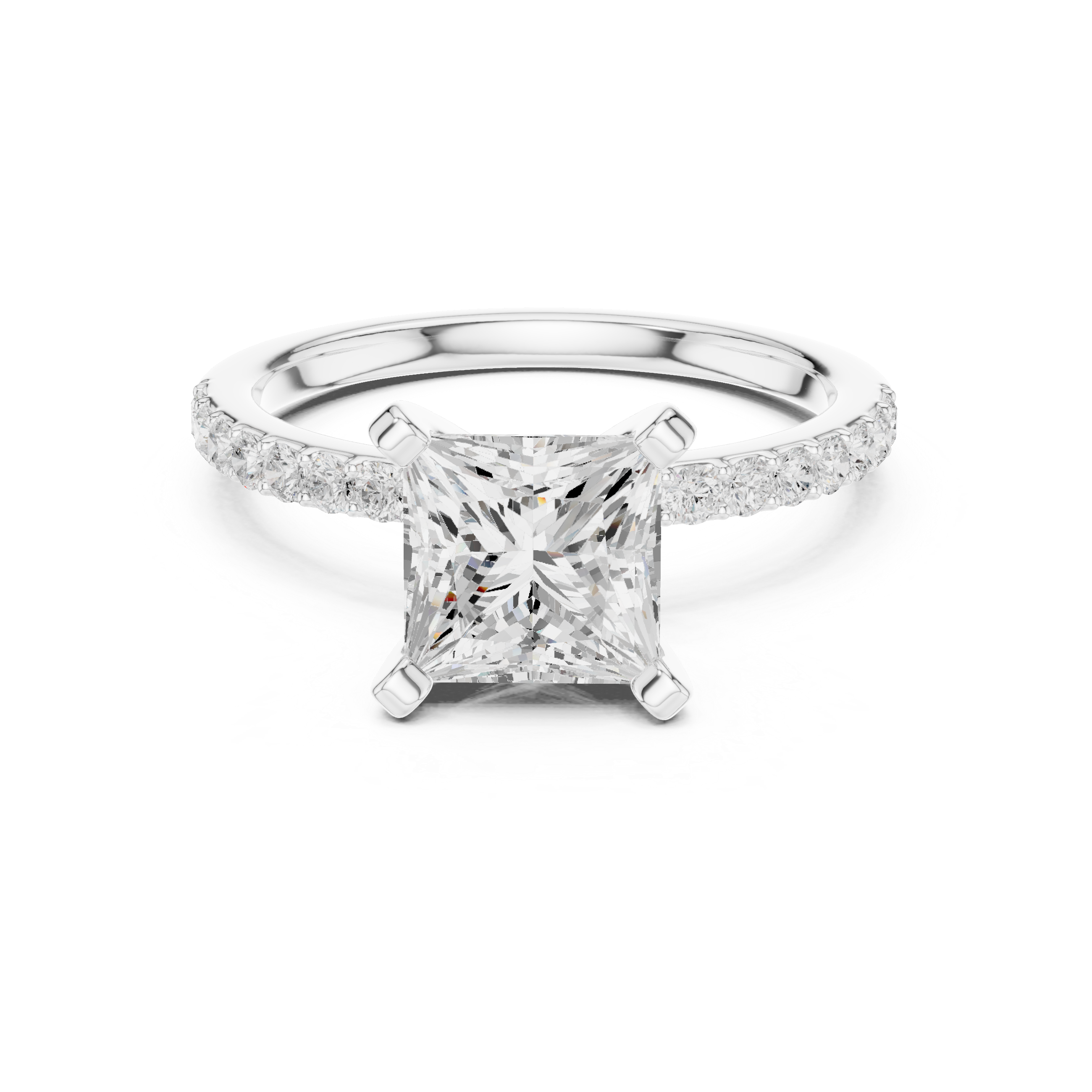 Classic eternity band featuring continuous diamond circle.