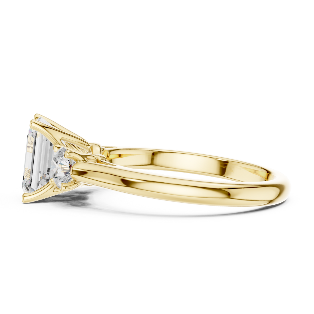 Three stone  with accent diamonds