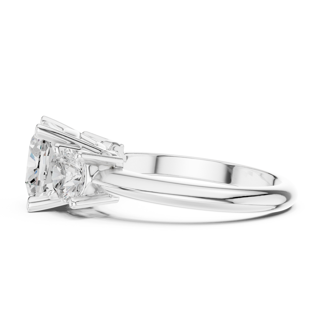 Premium  contemporary three stone design