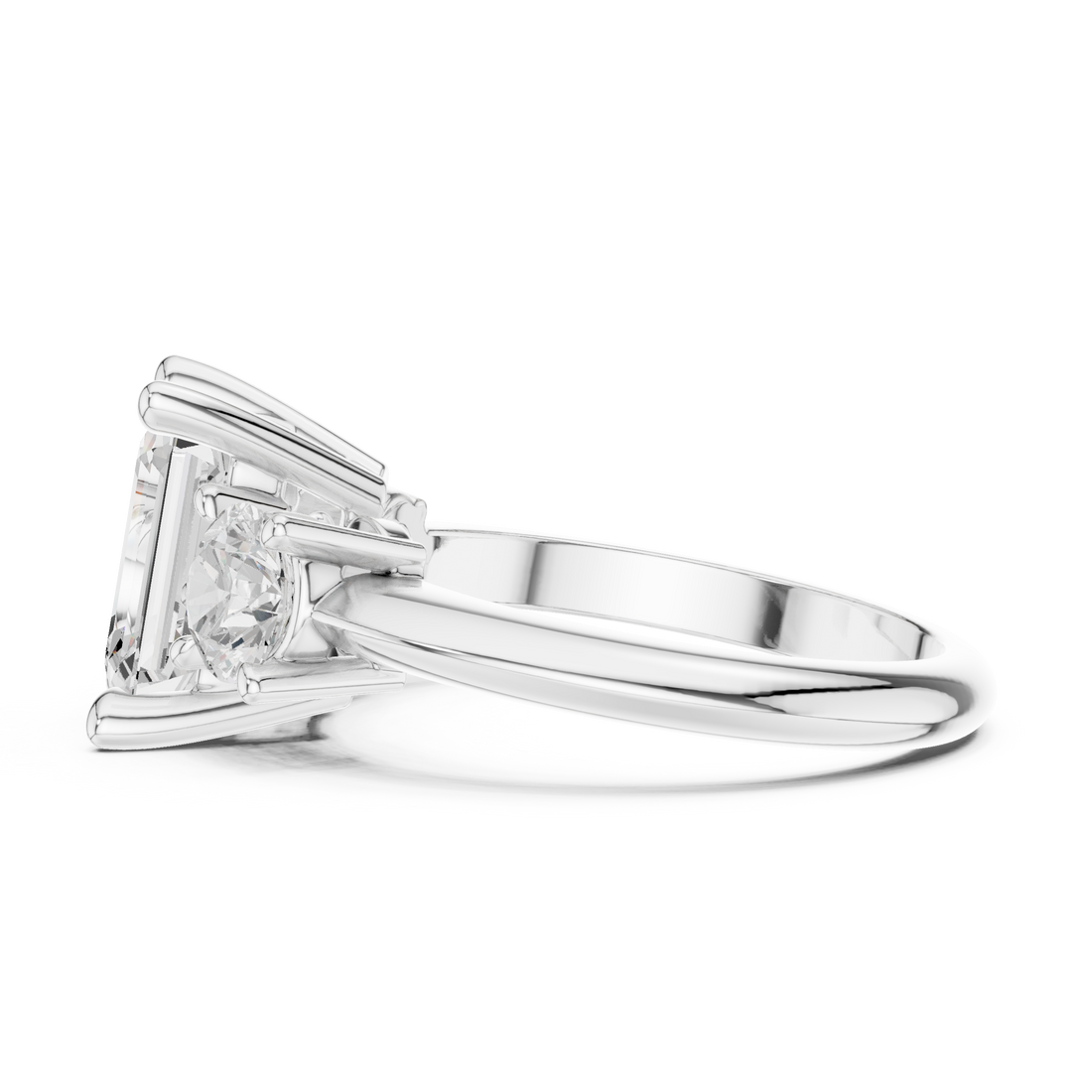 Premium  contemporary three stone design