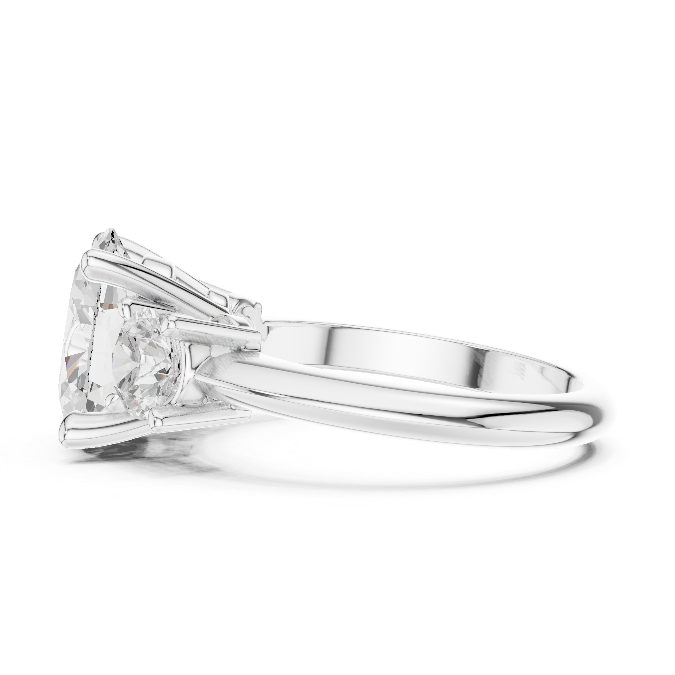 Premium  contemporary three stone design
