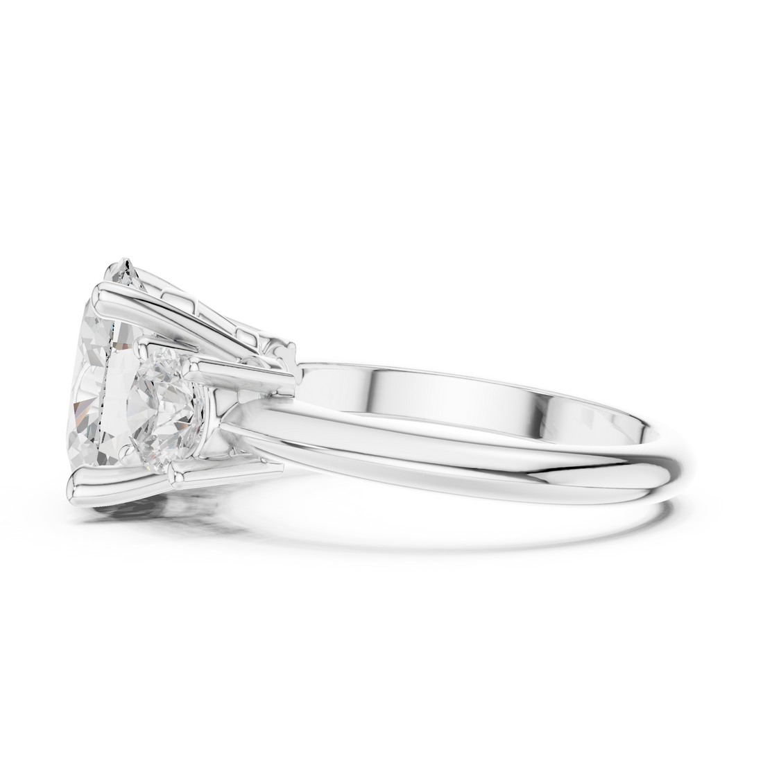 Premium  contemporary three stone design