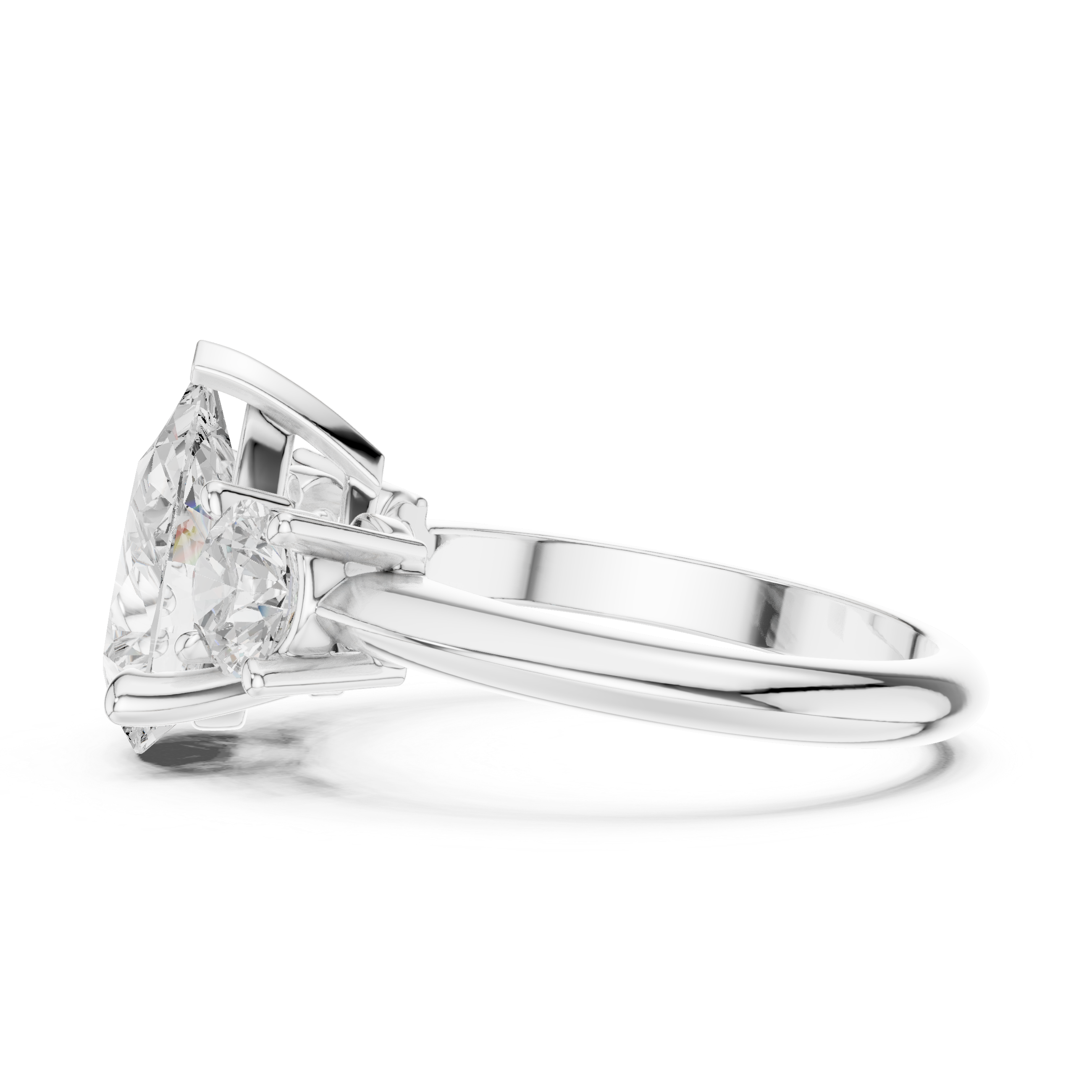 Premium  contemporary three stone design
