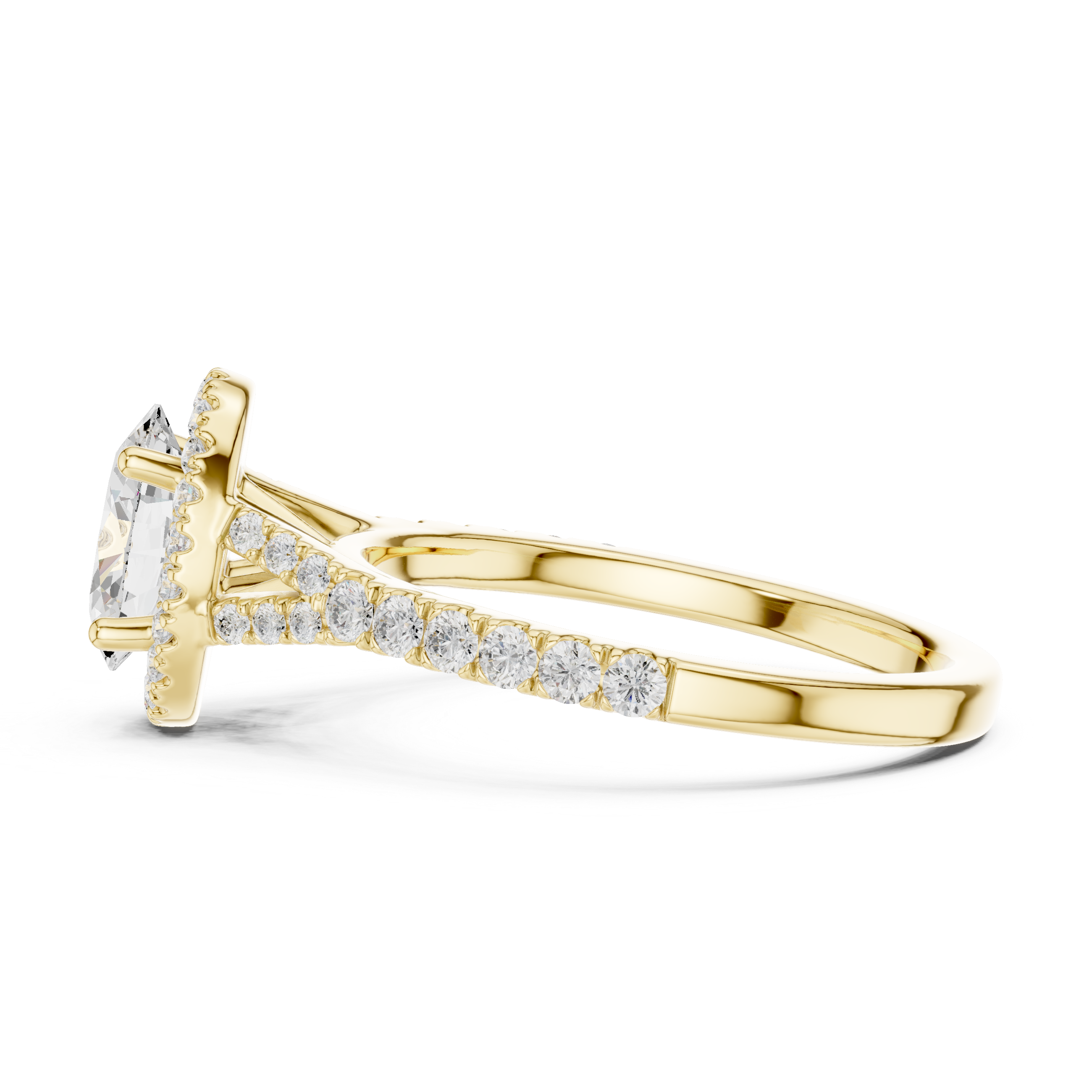 Three stone  with accent diamonds