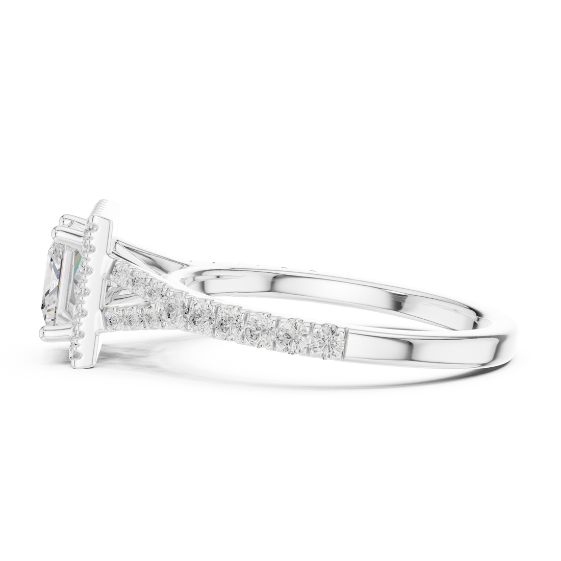 Premium  contemporary three stone design